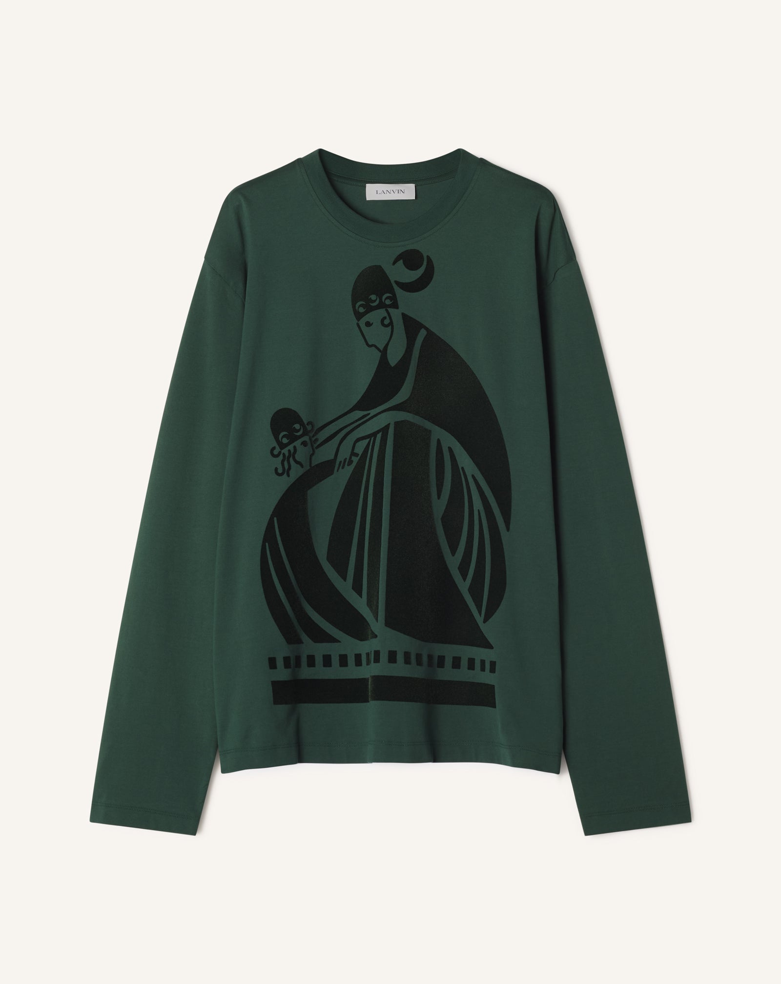 T-SHIRT MANCHES LONGUES FLOQUÉ LA MÈRE ET L'ENFANT EN COTON