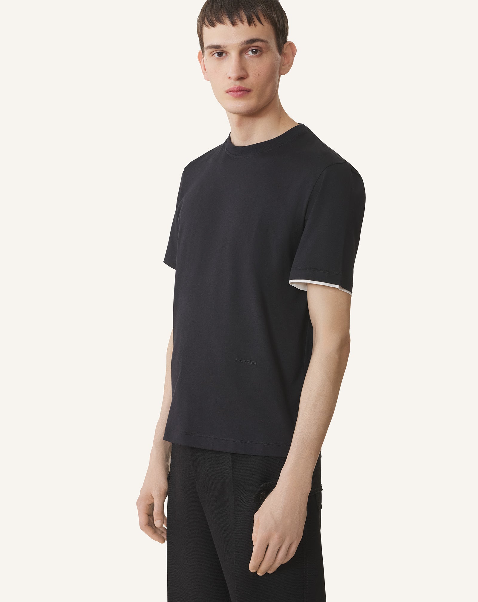 T-SHIRT DÉTAIL SOIE EN COTON