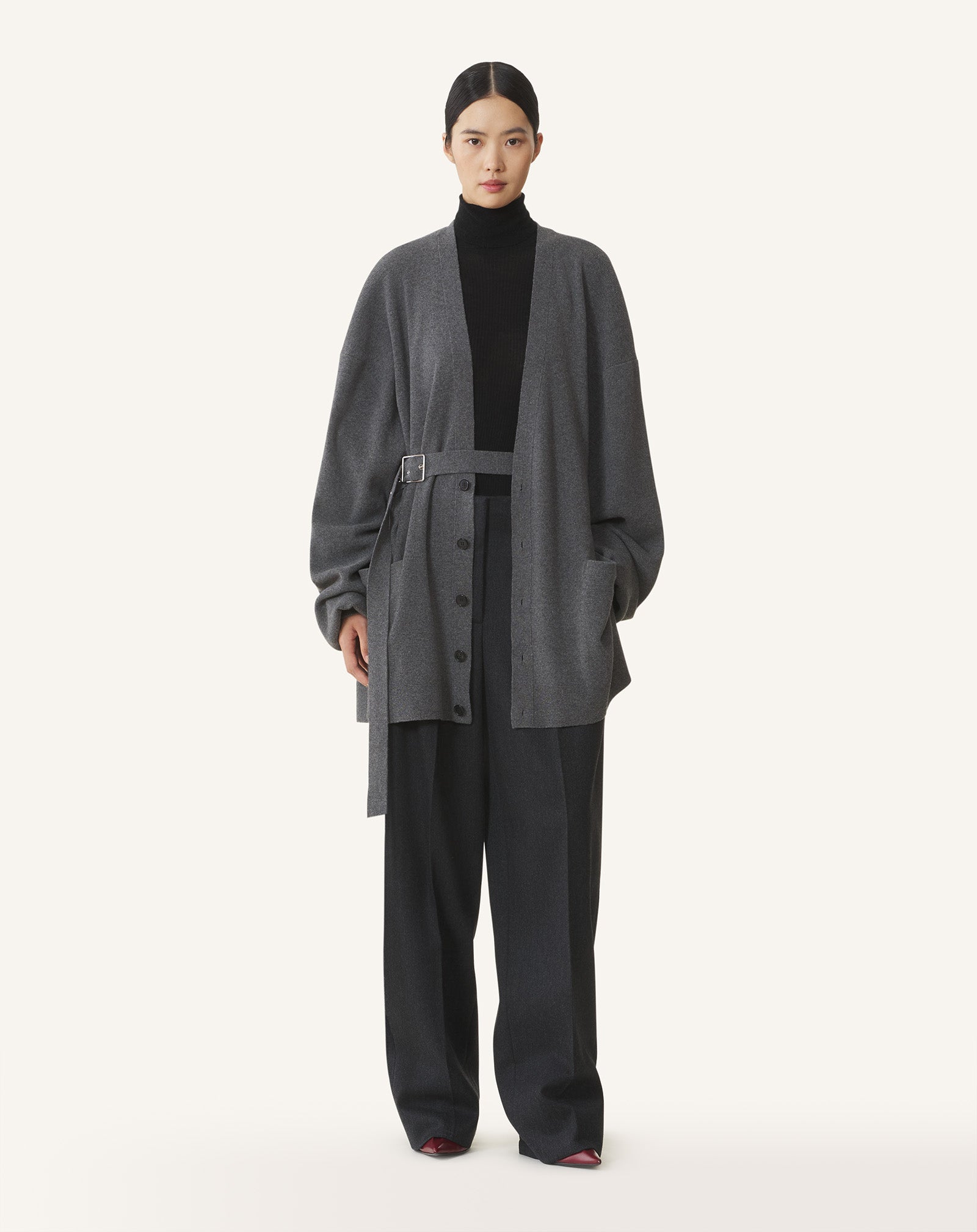 CARDIGAN OVERSIZE EN LAINE ET CACHEMIRE