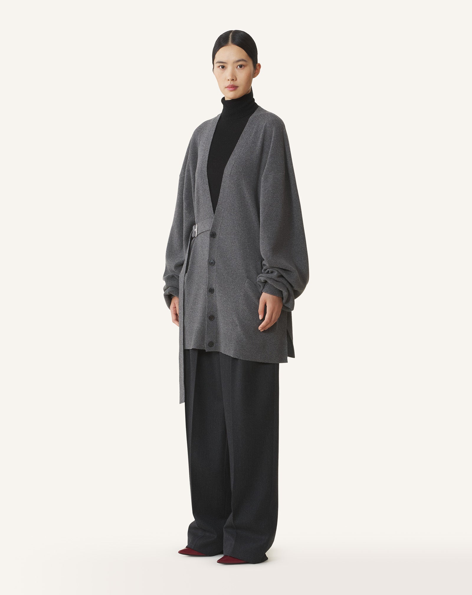 CARDIGAN OVERSIZE EN LAINE ET CACHEMIRE