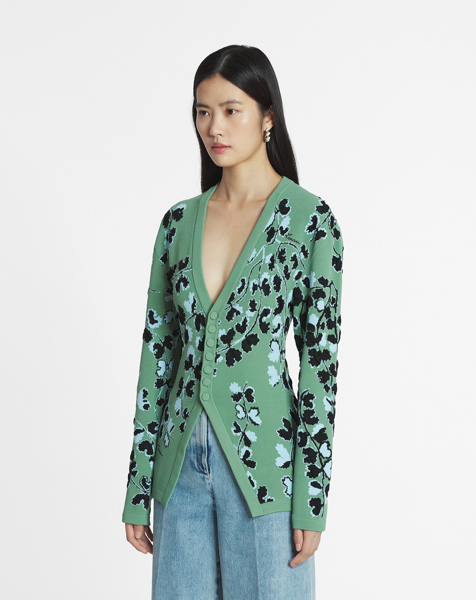 CARDIGAN CINTRÉ EN JACQUARD