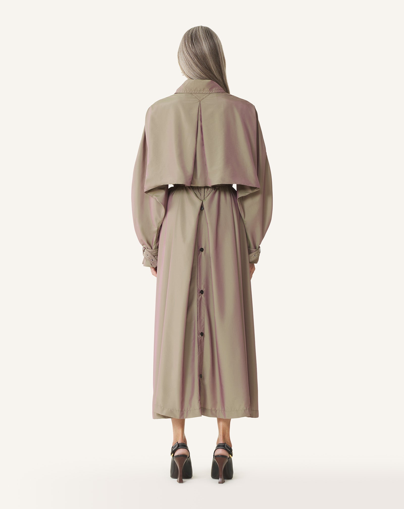 TRENCH FLUIDE EN TAFFETAS