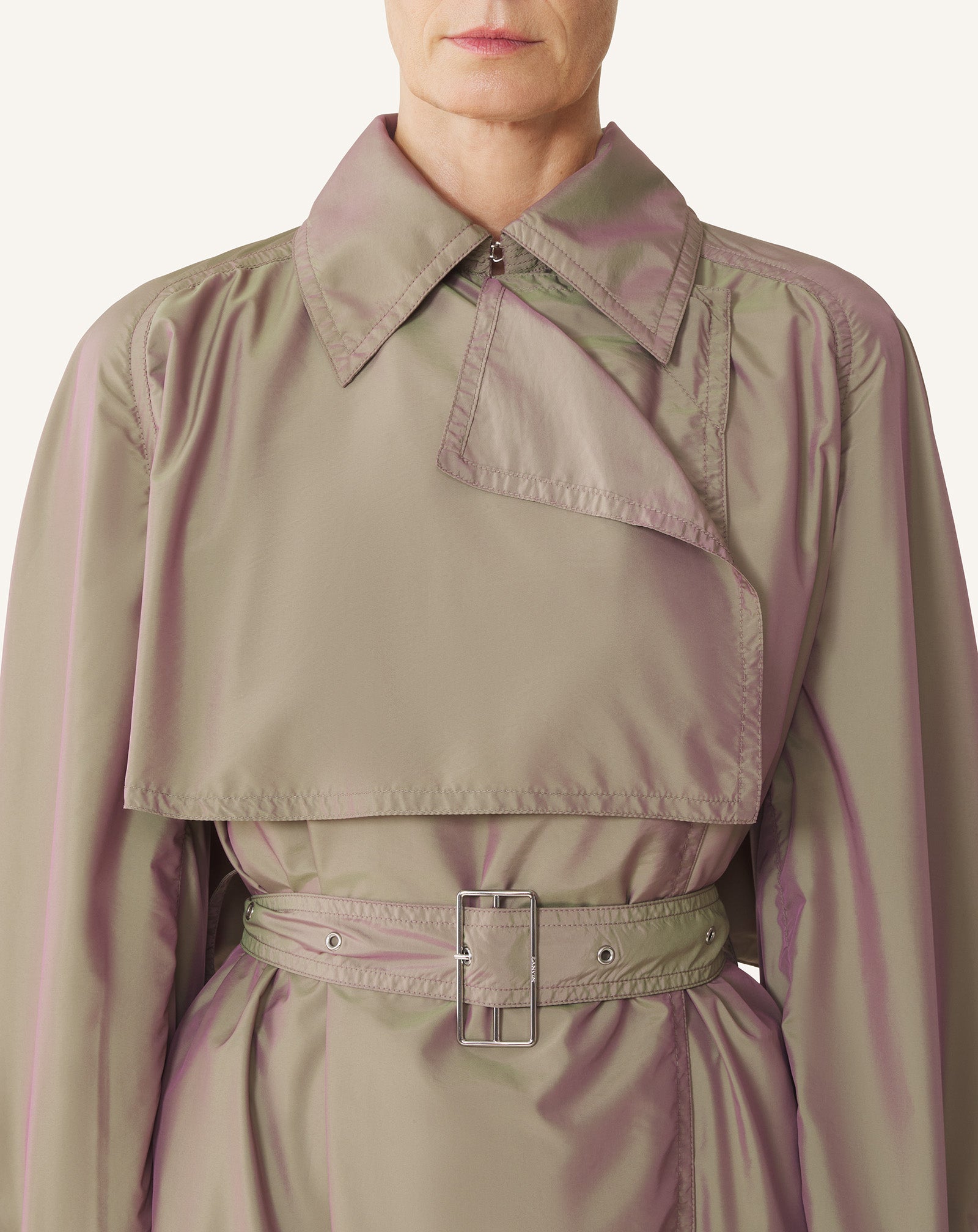 TRENCH FLUIDE EN TAFFETAS