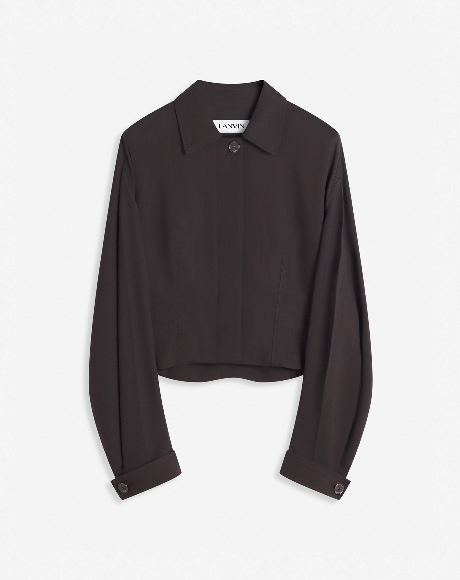 BLOUSON CINTRÉ EN LAINE ET VISCOSE