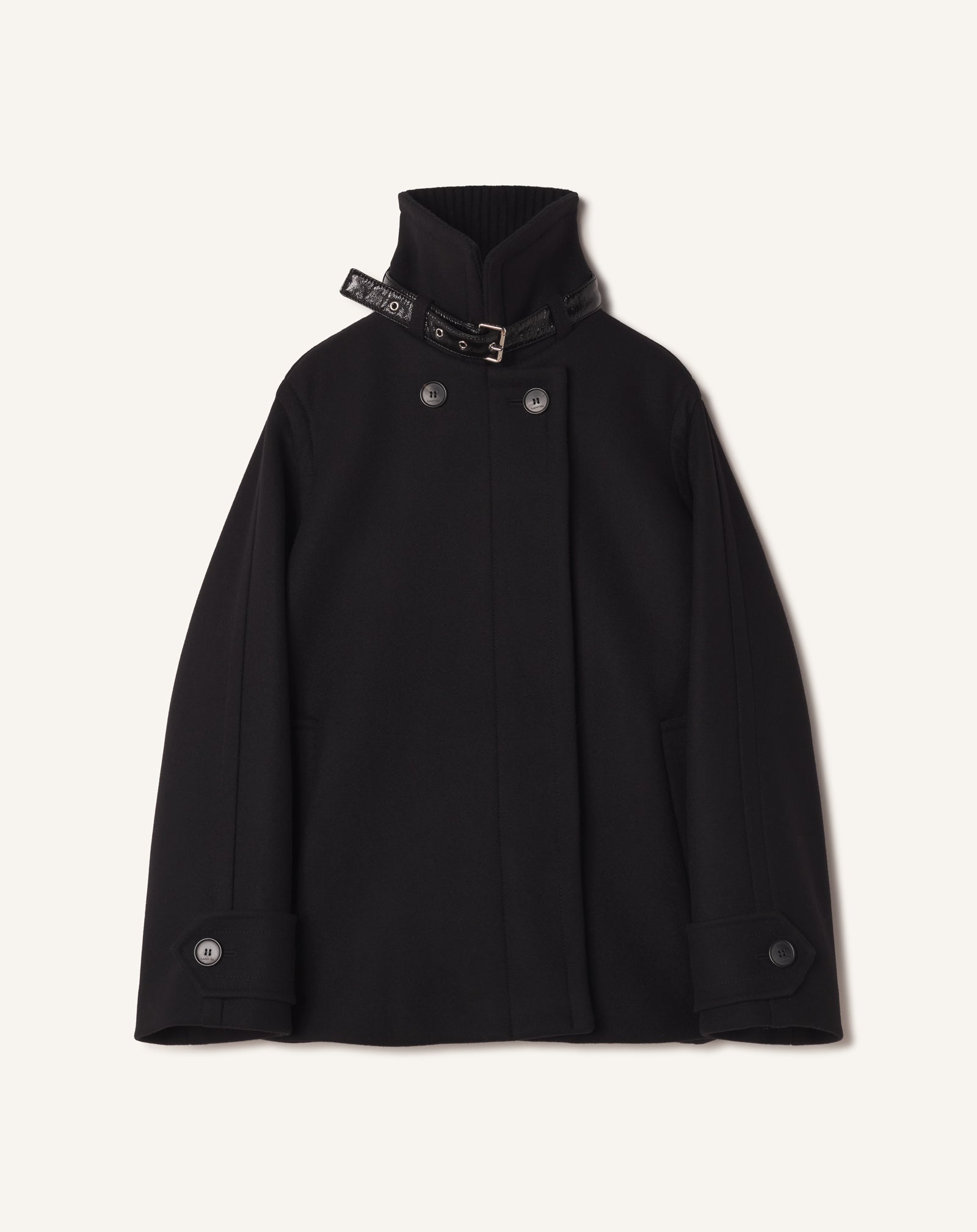 MANTEAU COURT COL MONTANT EN LAINE