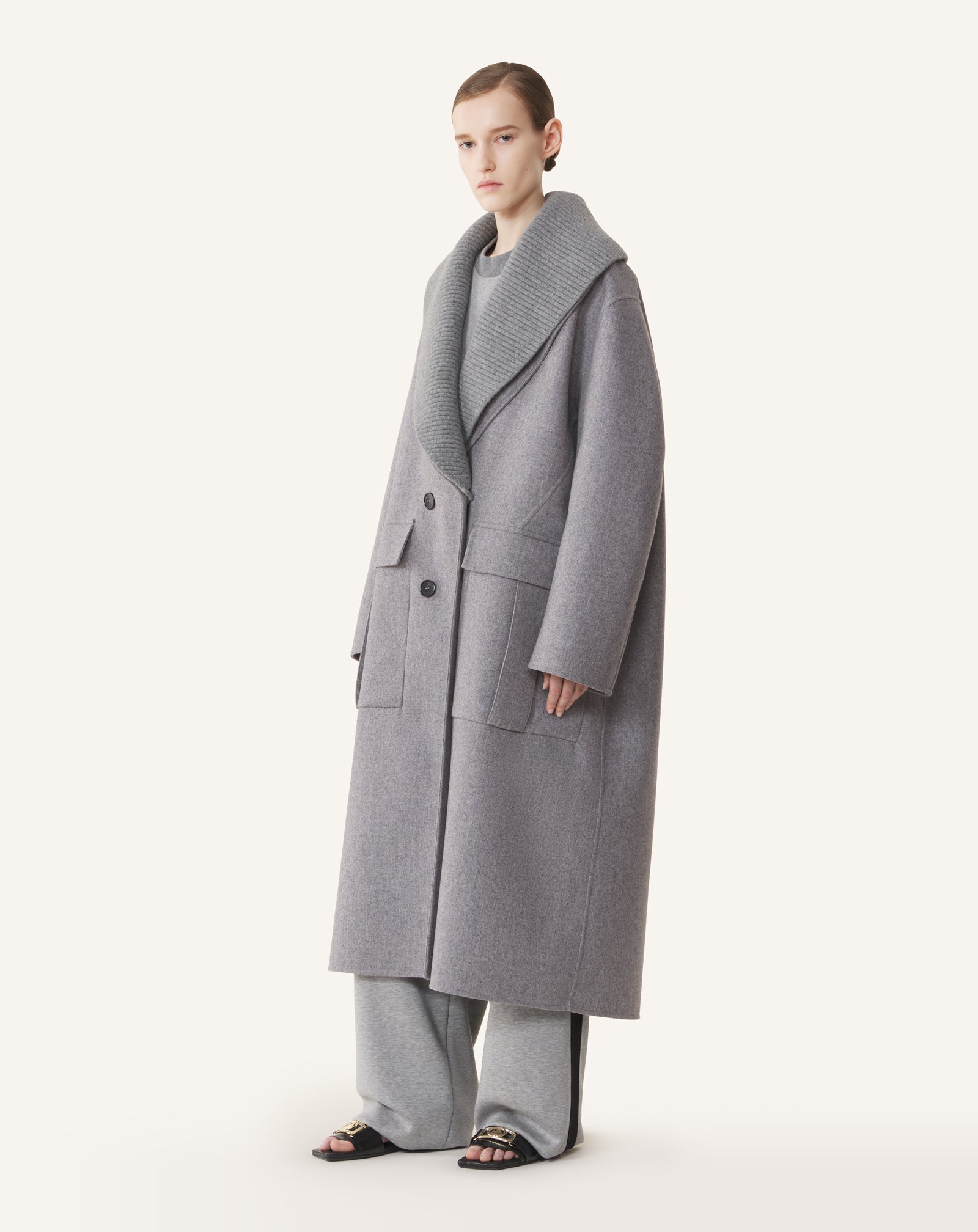 MANTEAU EN LAINE CACHEMIRE DOUBLE FACE
