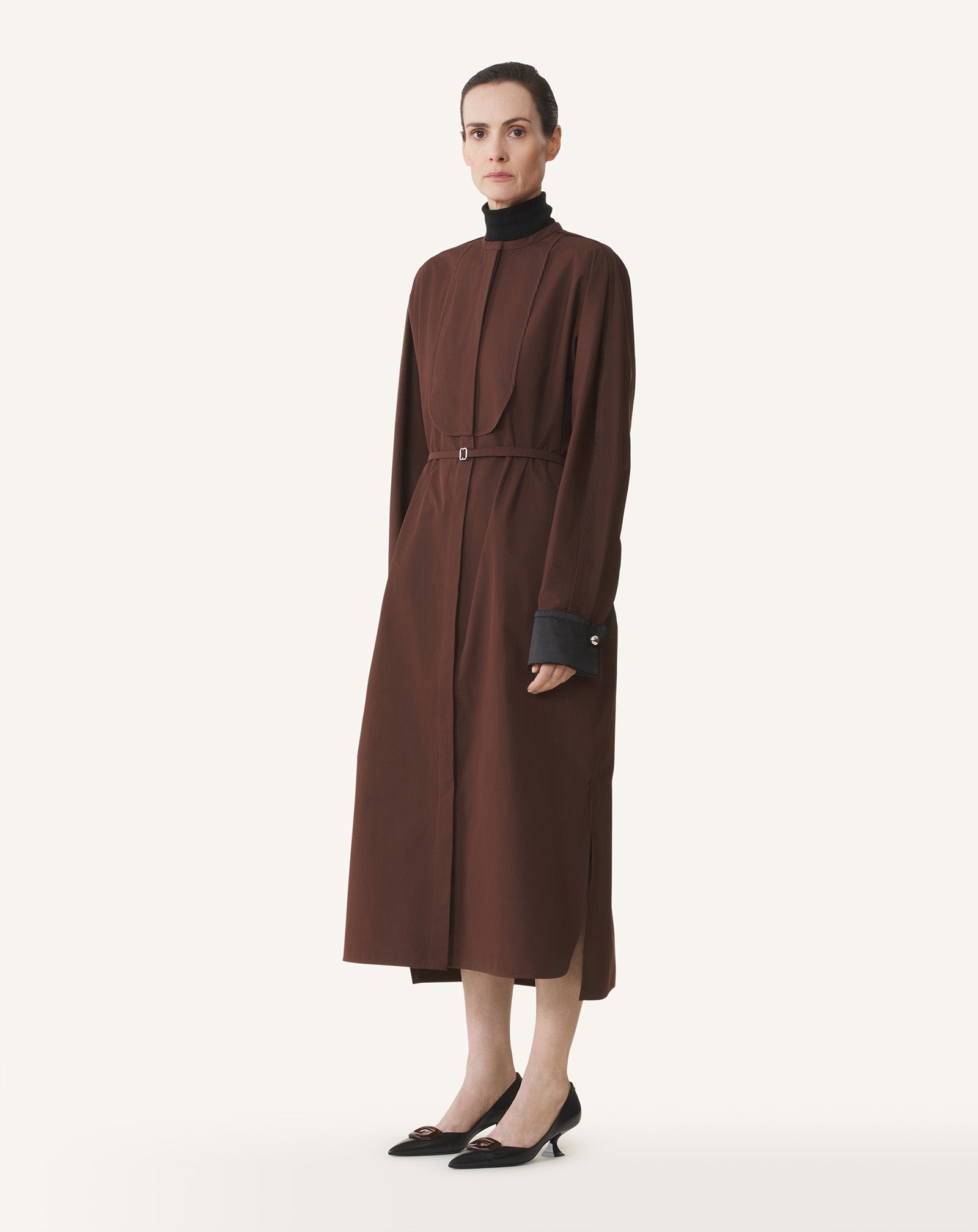 ROBE CHEMISE EN POPELINE DE COTON