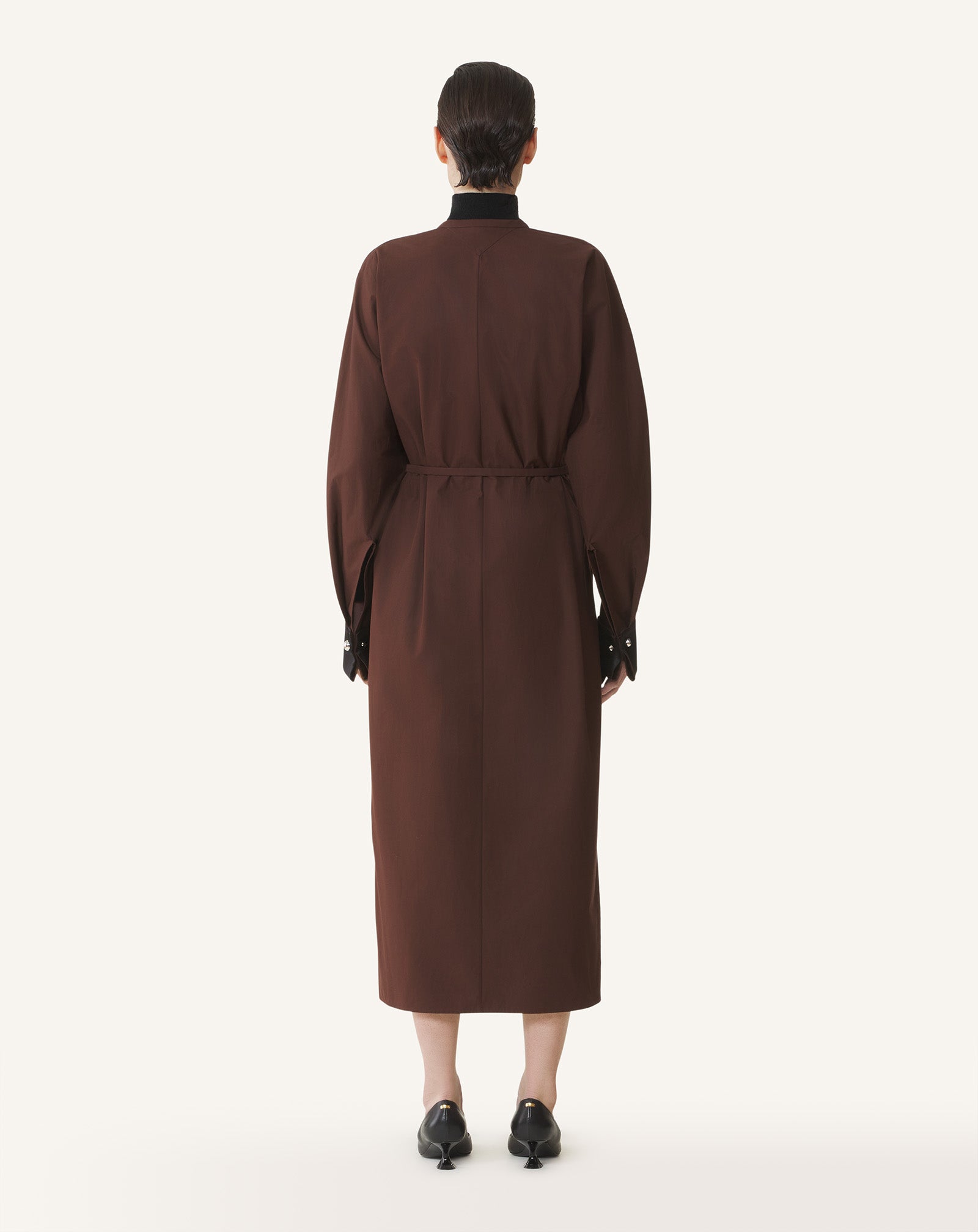 ROBE CHEMISE EN POPELINE DE COTON