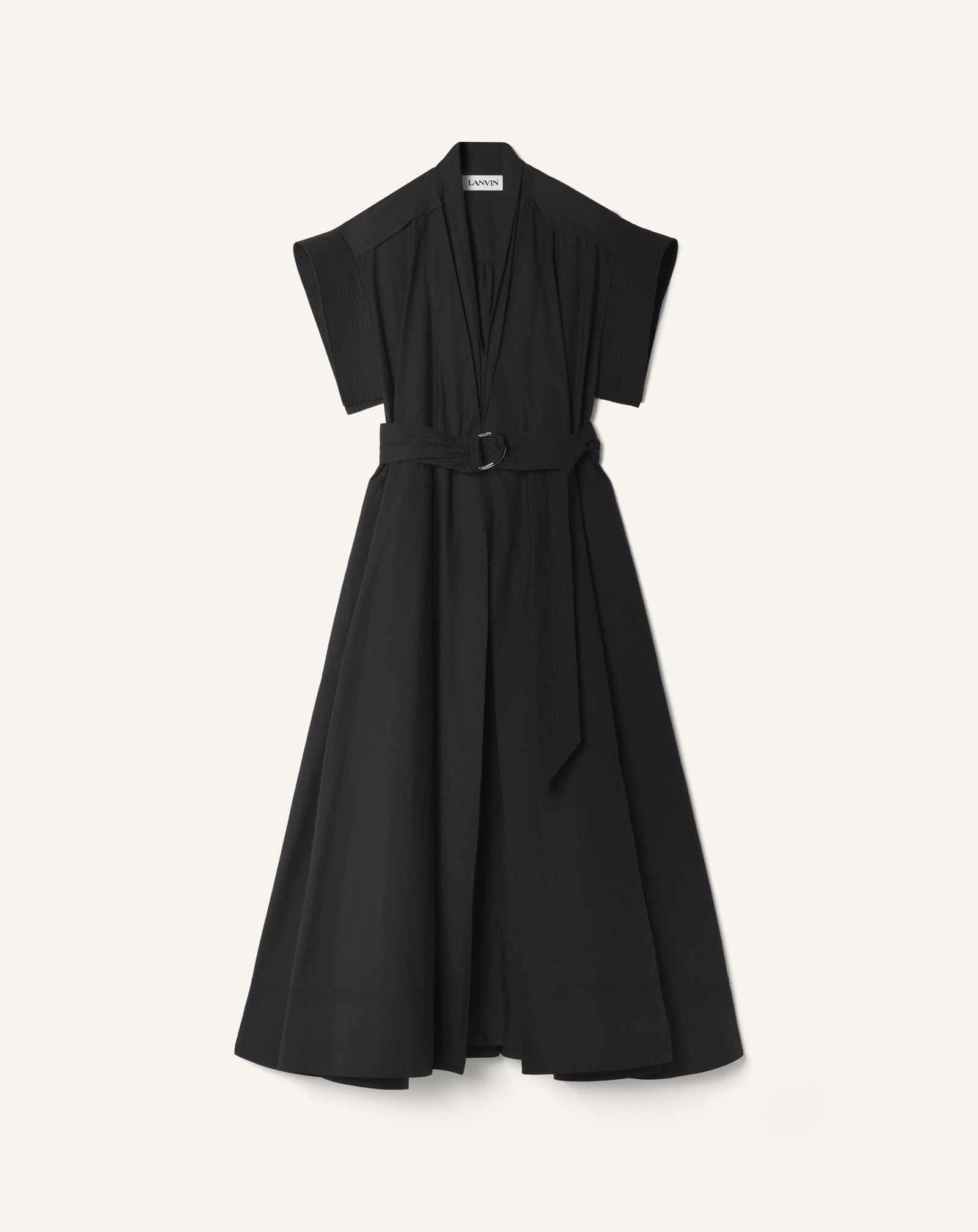 ROBE ÉVASÉE EN POPELINE DE COTON