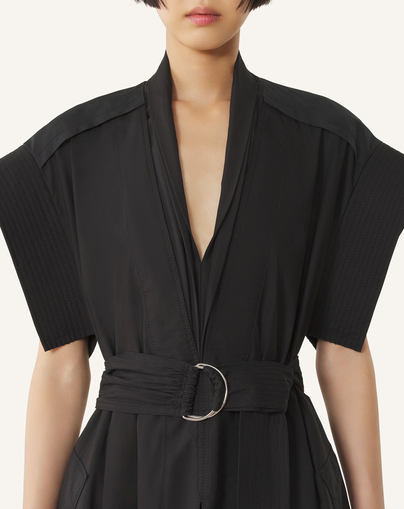ROBE ÉVASÉE EN POPELINE DE COTON