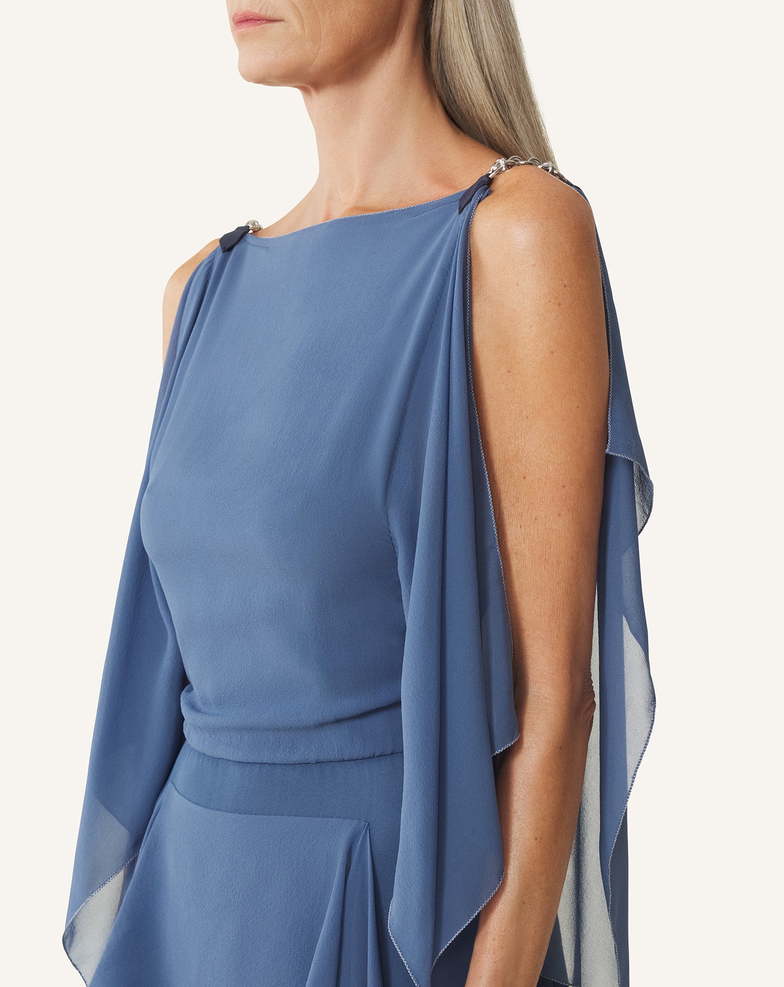 ROBE MAXI EN GEORGETTE DE SOIE