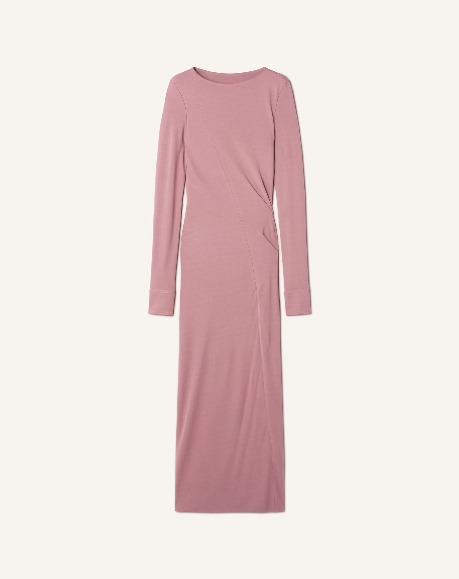 ROBE LONGUE DRAPÉE EN JERSEY CRÊPE