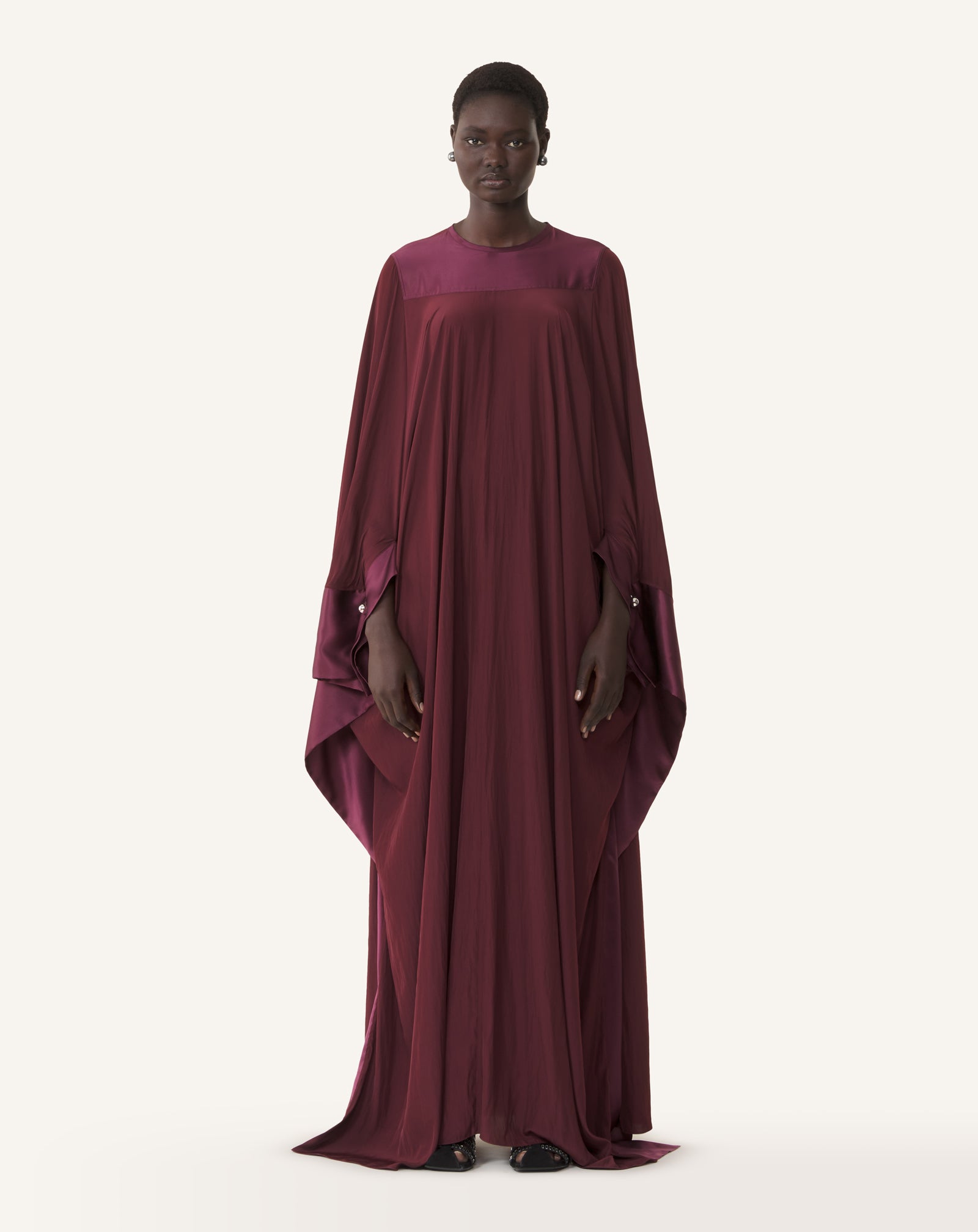 FULL-LENGTH CHARMEUSE DRESS