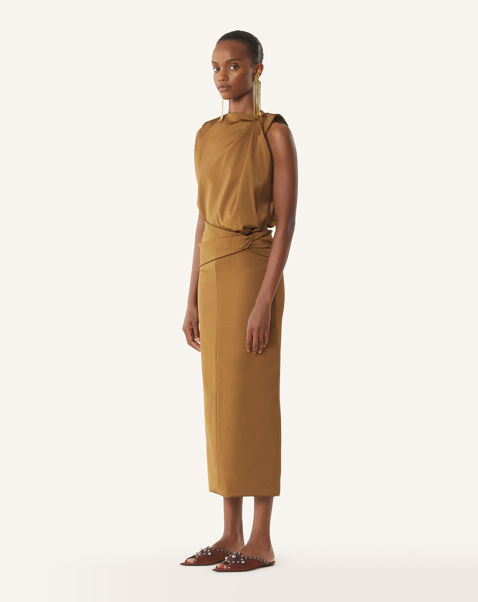 ROBE MIDI EN VISCOSE