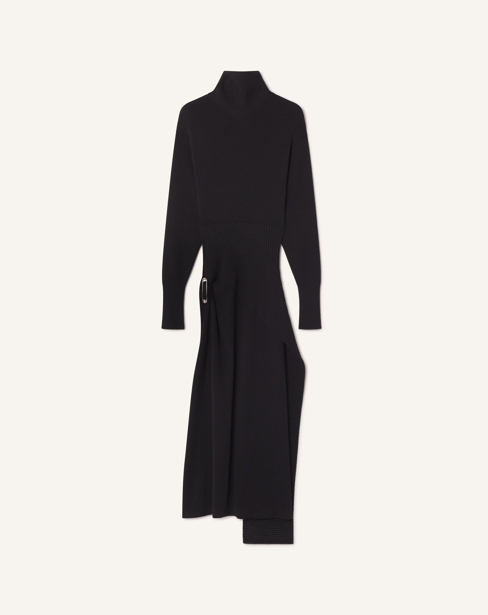 ROBE MIDI EN LAINE ET CACHEMIRE