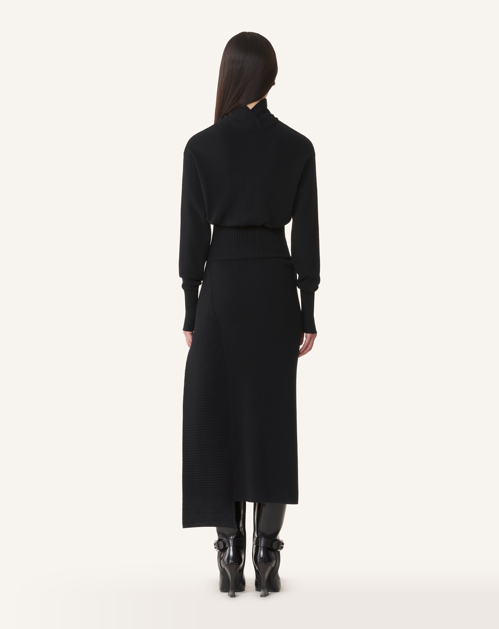 ROBE MIDI EN LAINE ET CACHEMIRE