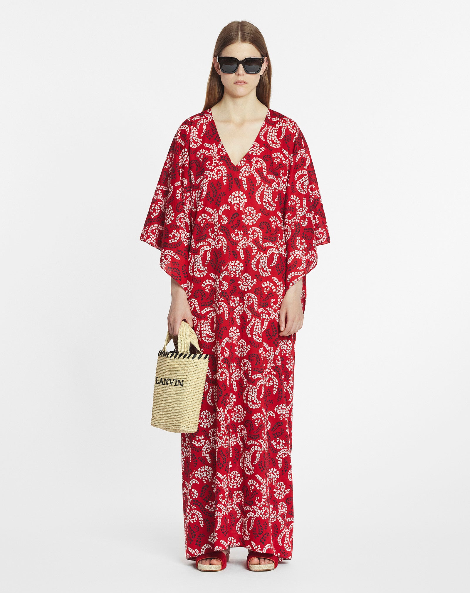 CAFTAN IMPRIMÉ EN VOILE DE COTON