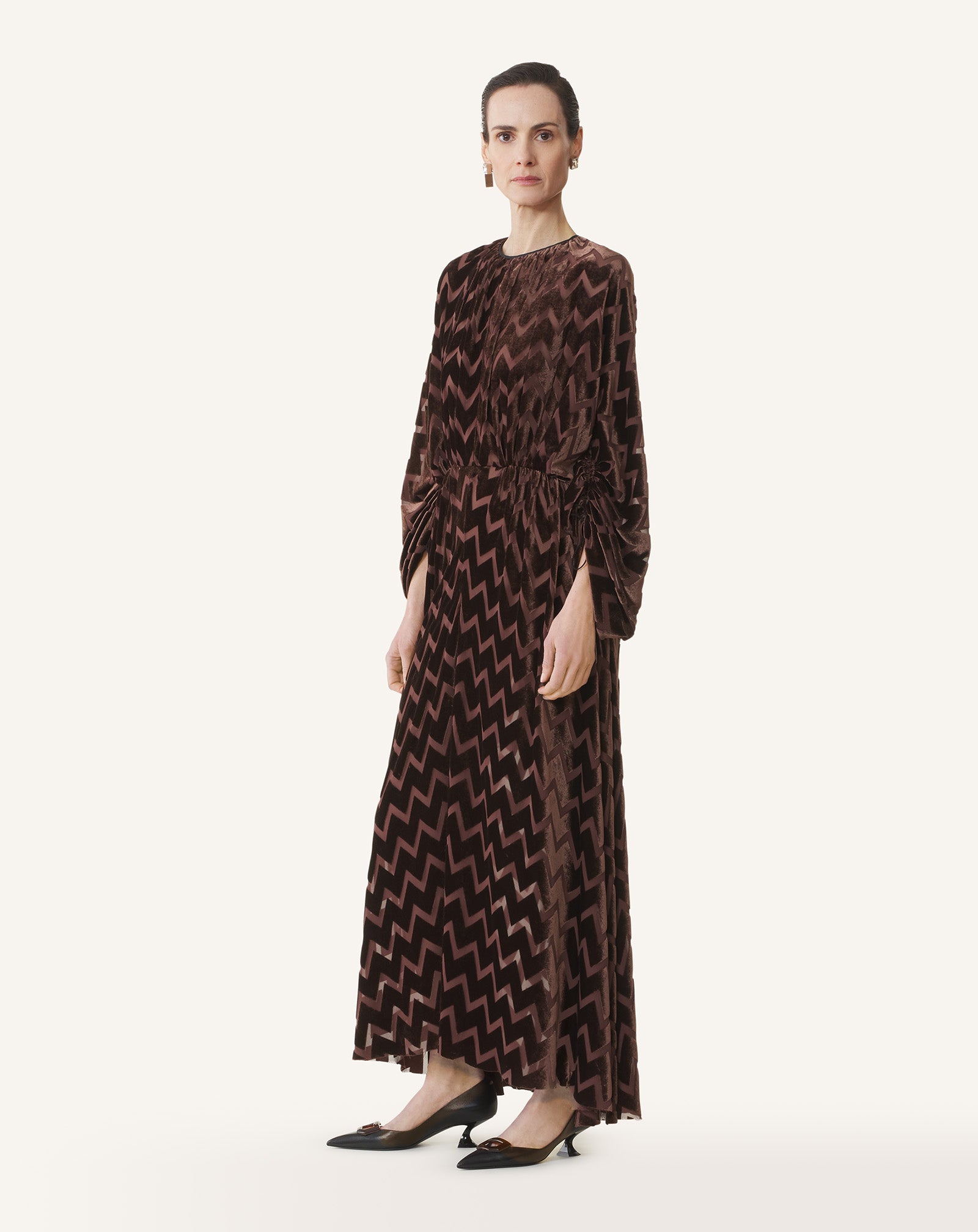ROBE EN VELOURS DÉVORÉ