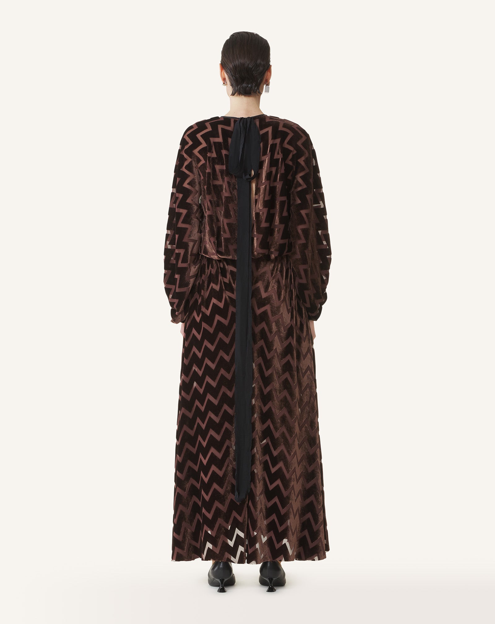 ROBE EN VELOURS DÉVORÉ