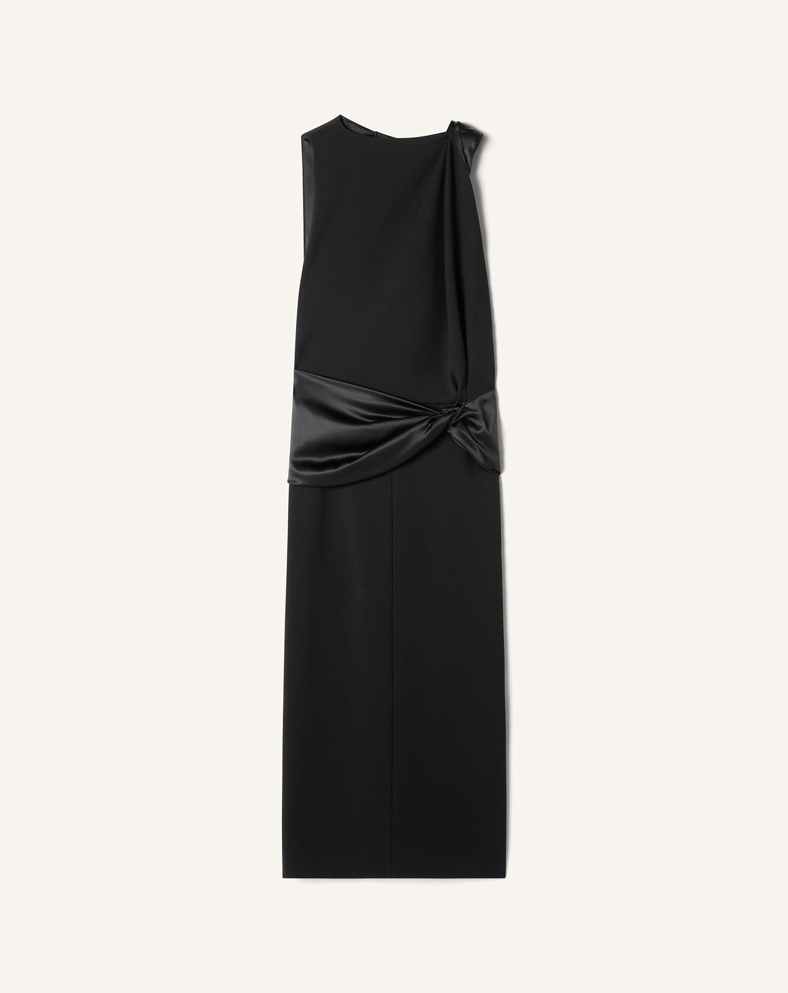 ROBE MIDI EN JERSEY ET SATIN