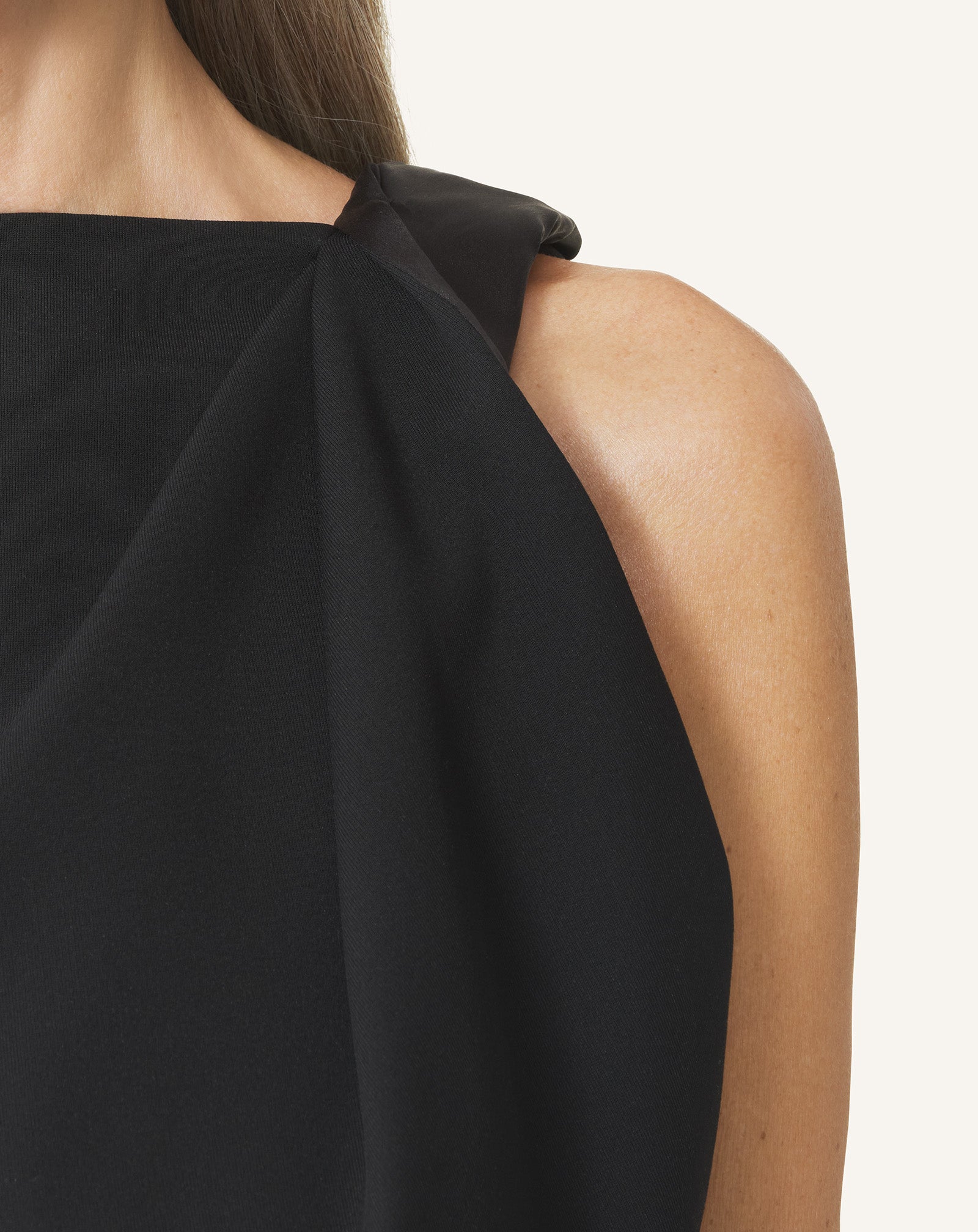 ROBE MIDI EN JERSEY ET SATIN