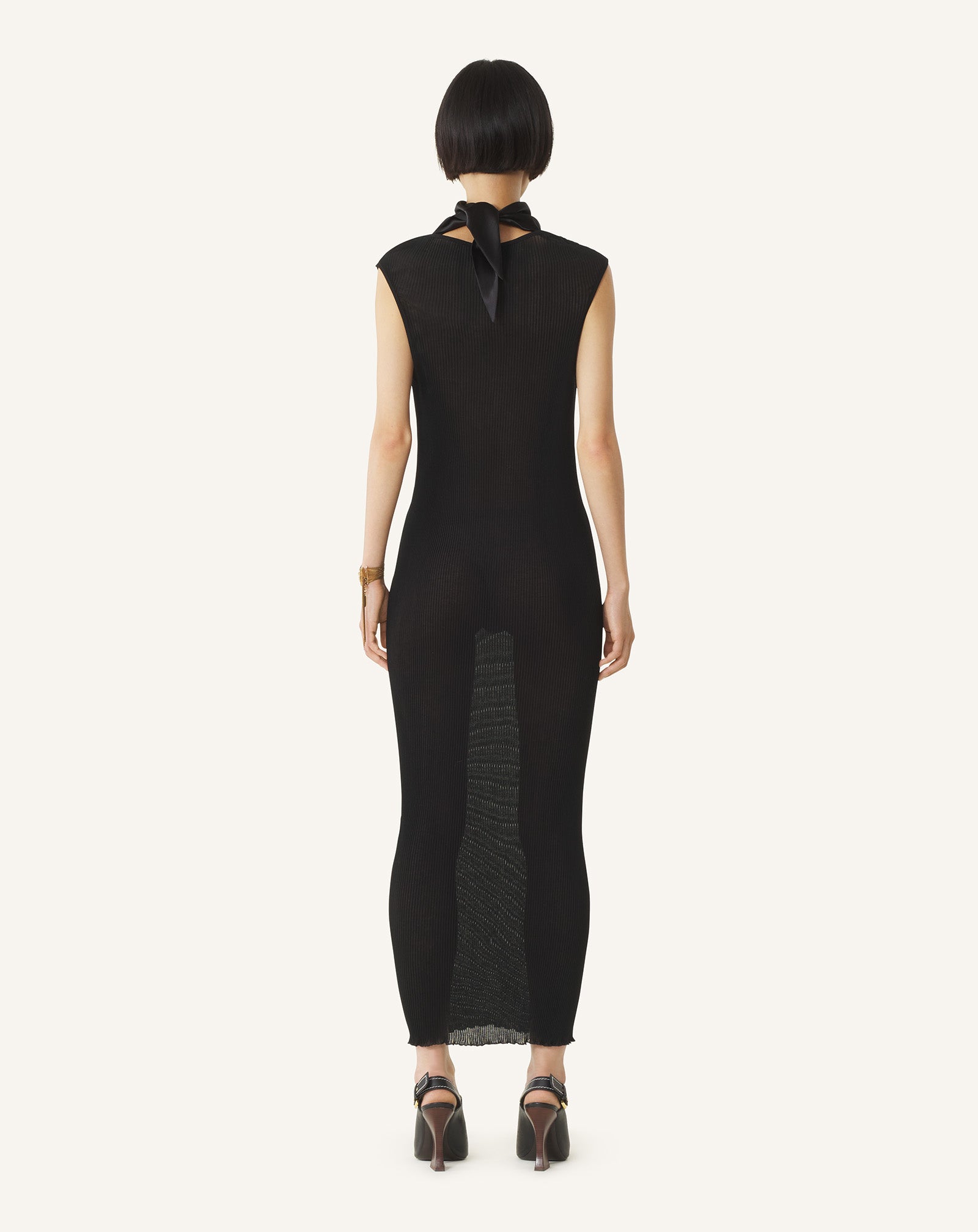 ROBE EN JERSEY PLISSÉ