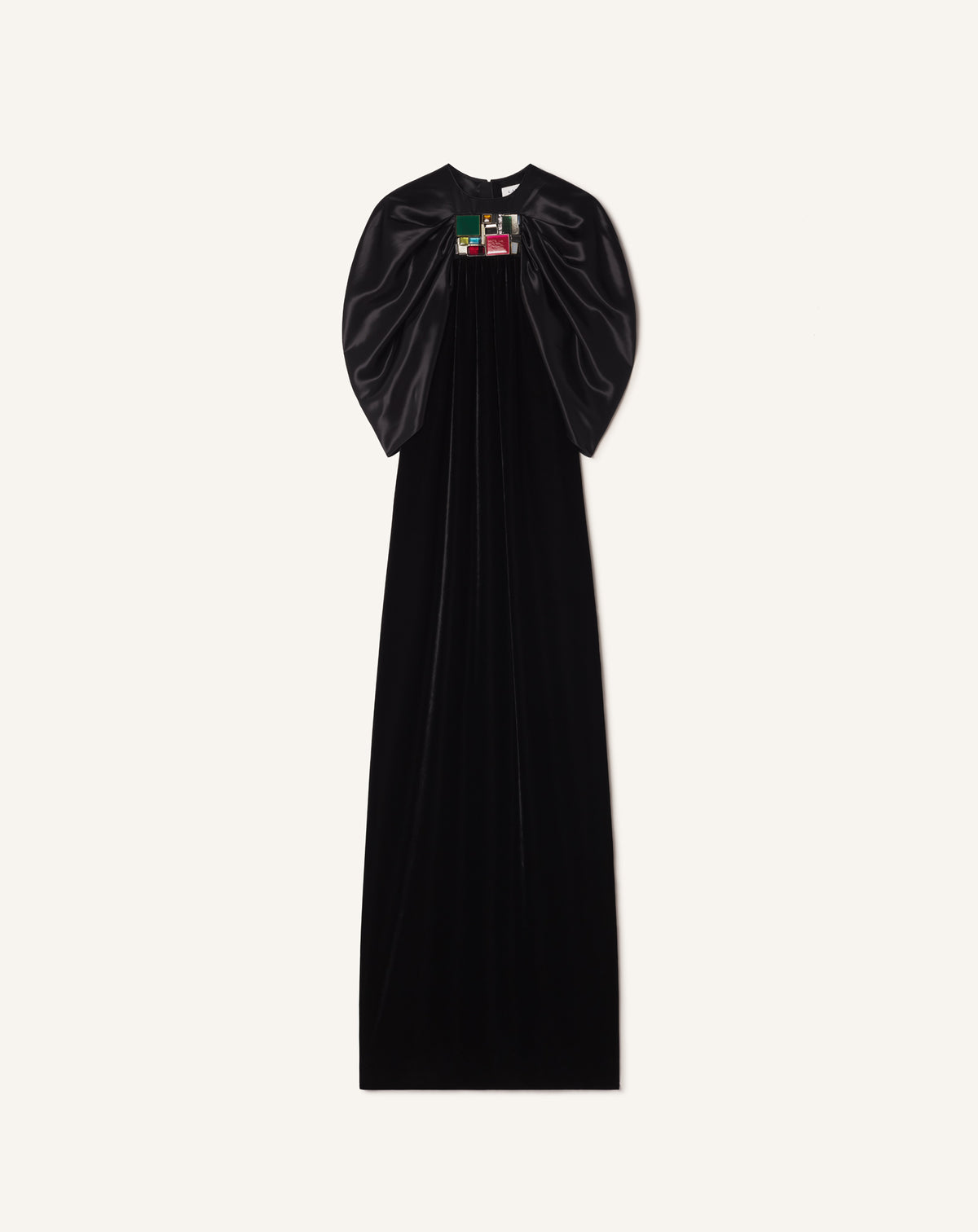 ROBE BRODÉE EN VELOURS FLUIDE