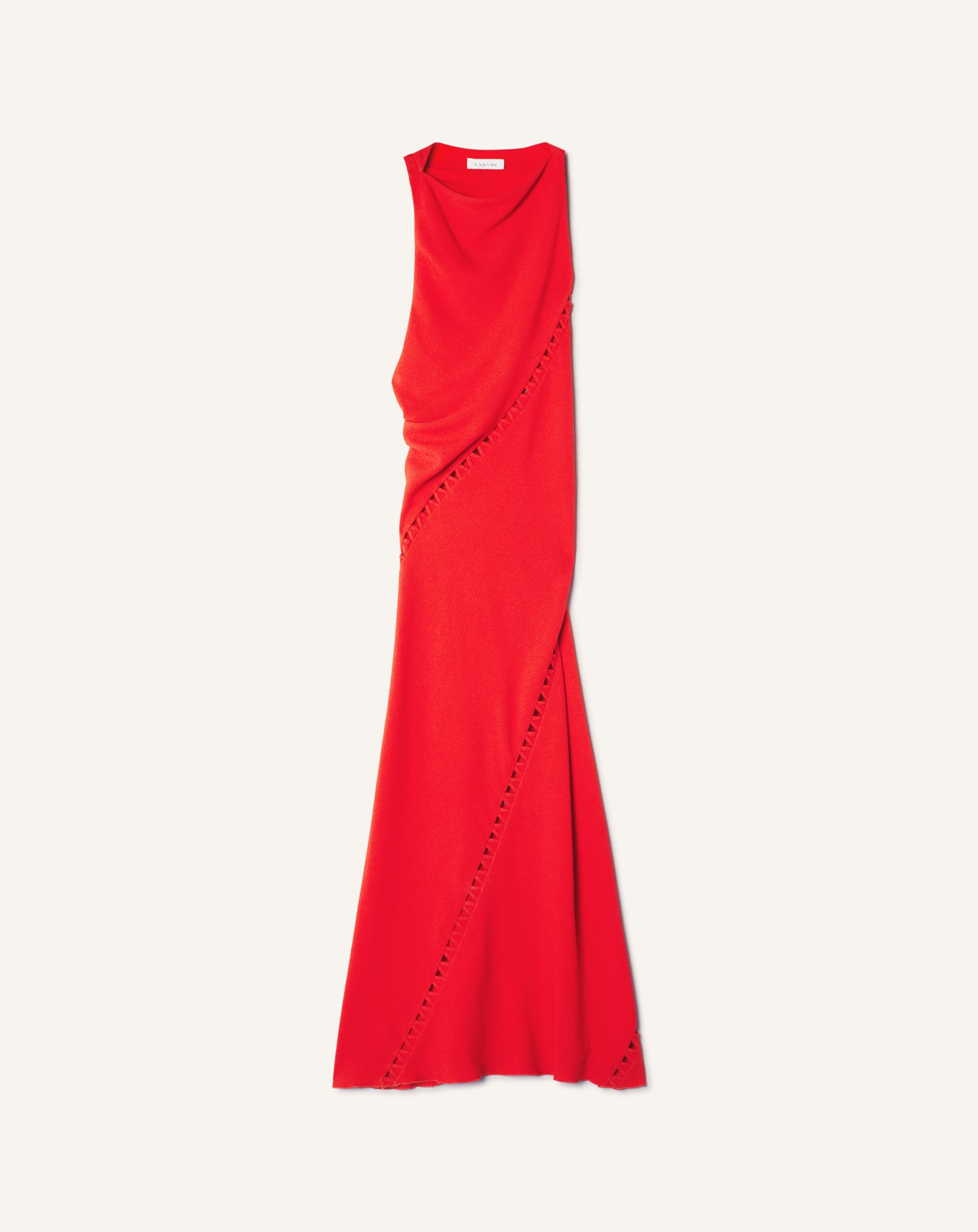 ROBE LONGUE DOS DRAPÉ EN VISCOSE