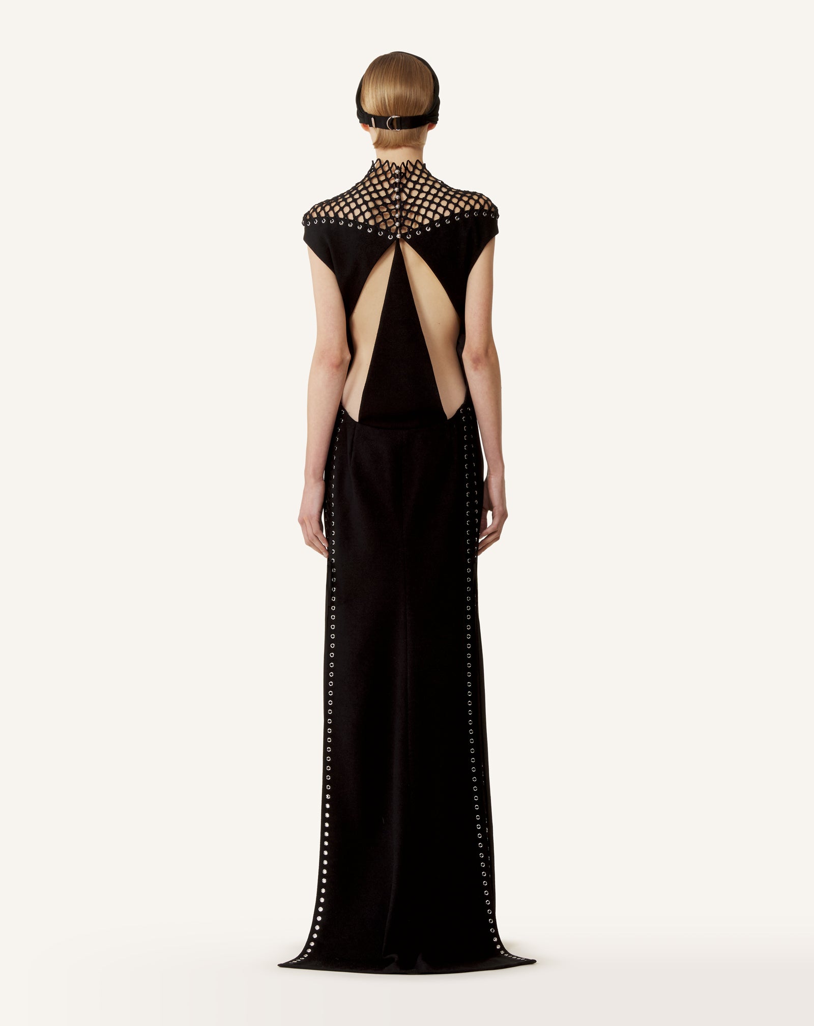 ROBE LONGUE DÉTAIL RÉSILLE EN VISCOSE