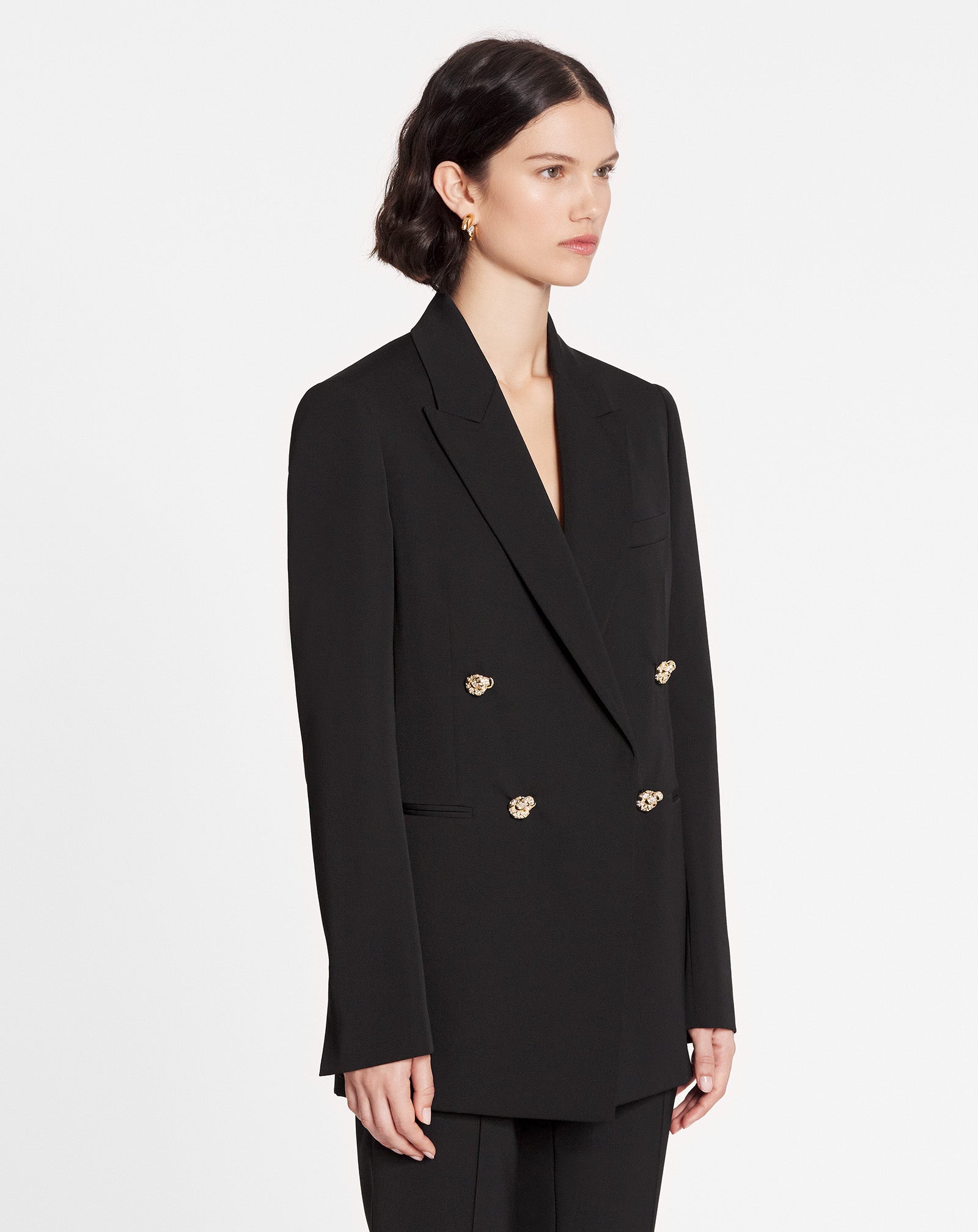 VESTE A DOUBLE BOUTONNAGE NOIR