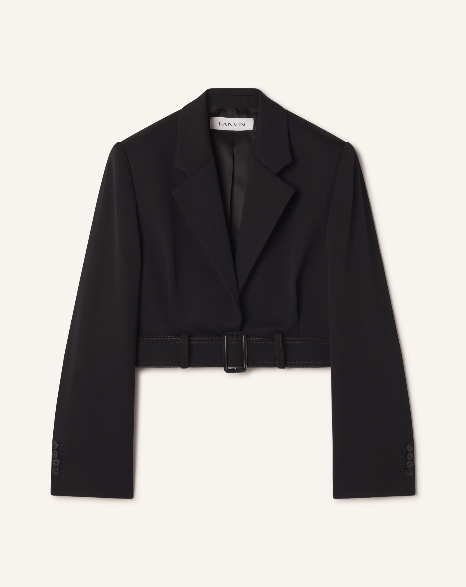 VESTE COURTE CEINTURÉE EN LAINE