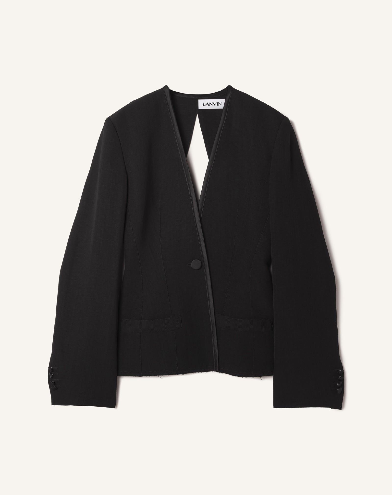 VESTE DOS NU EN SOIE ET VISCOSE