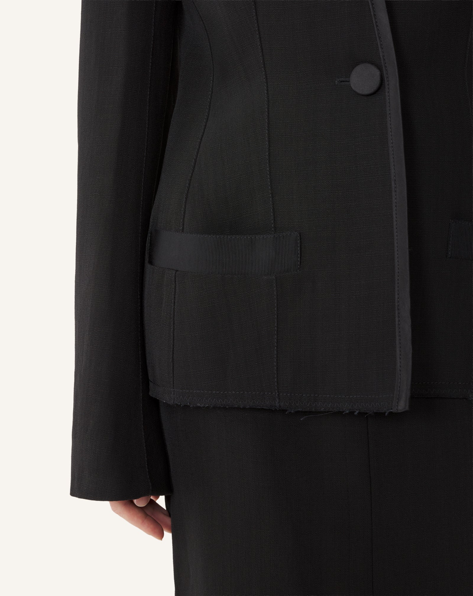 VESTE DOS NU EN SOIE ET VISCOSE