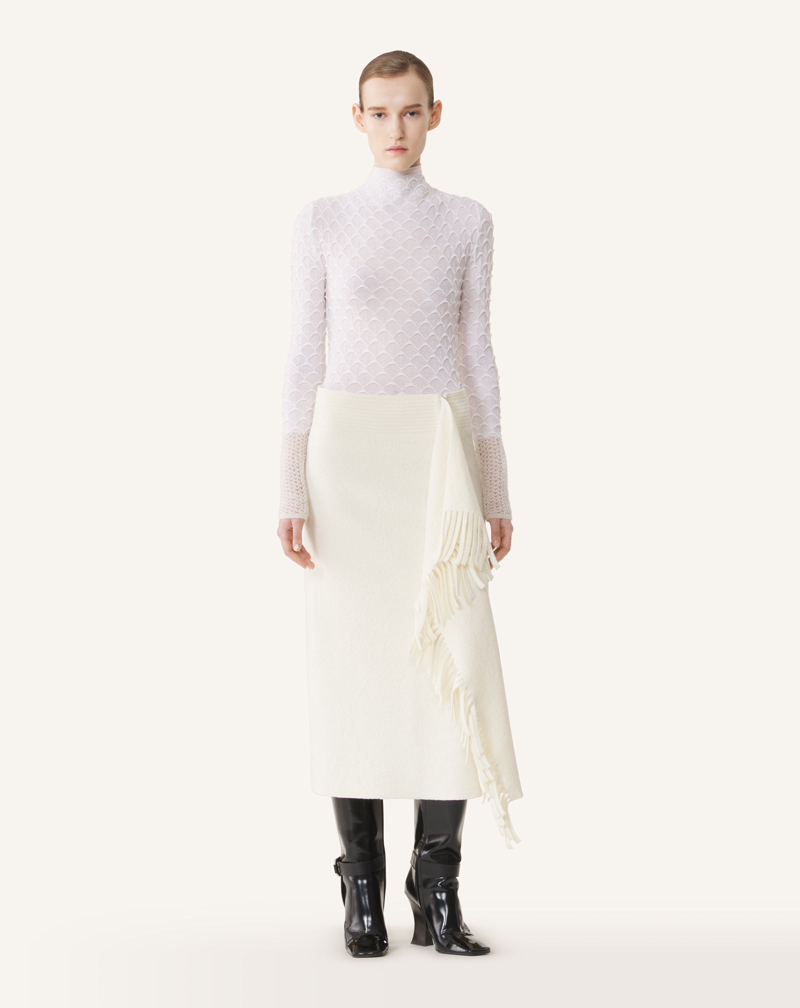 HAUT COL MONTANT EN LAINE ET EN MOHAIR
