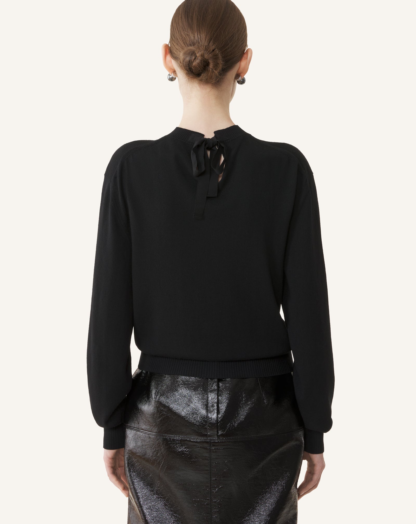 PULL DÉTAIL GROS GRAIN EN MÉRINOS