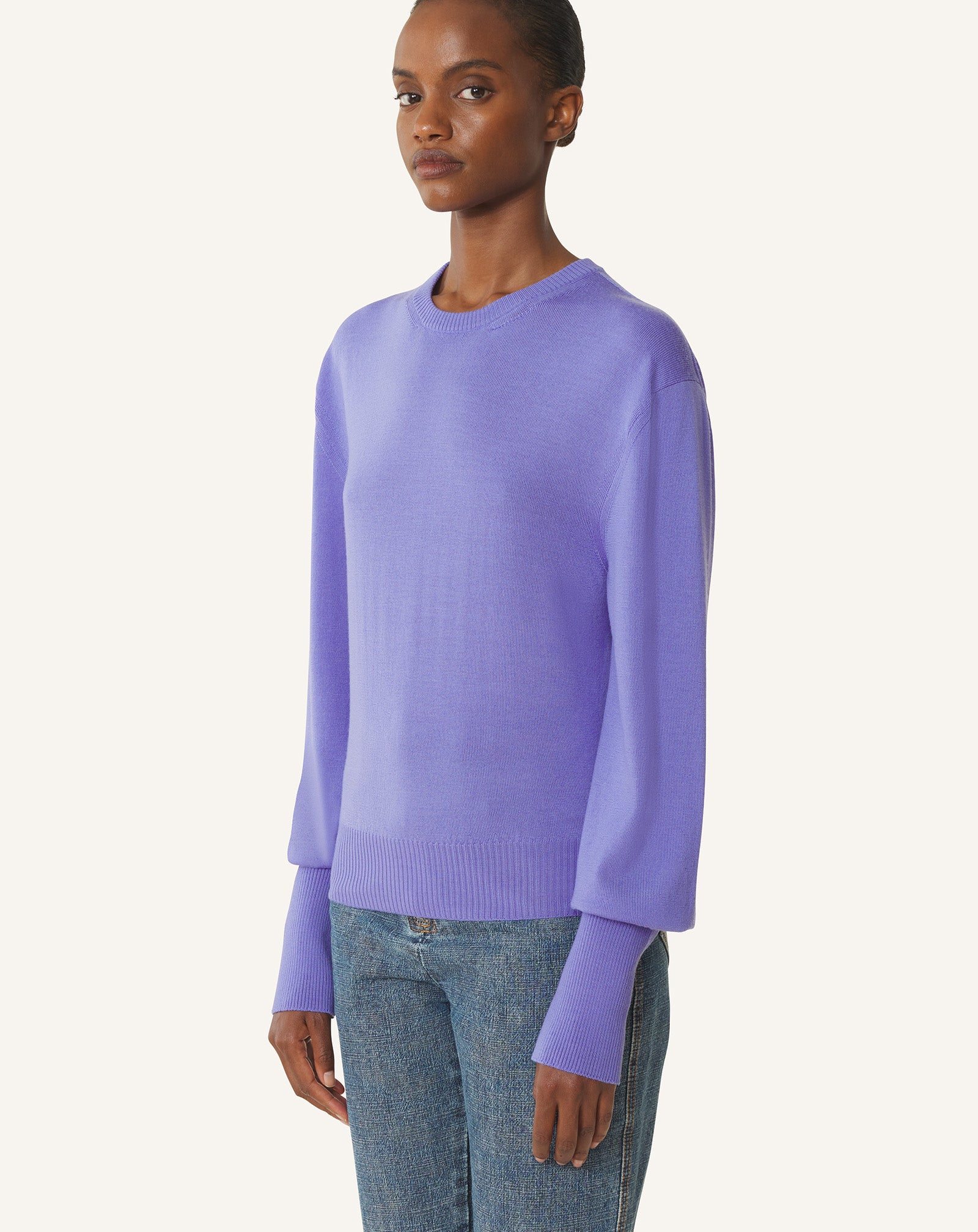 PULL DÉTAIL GROS GRAIN EN MÉRINOS
