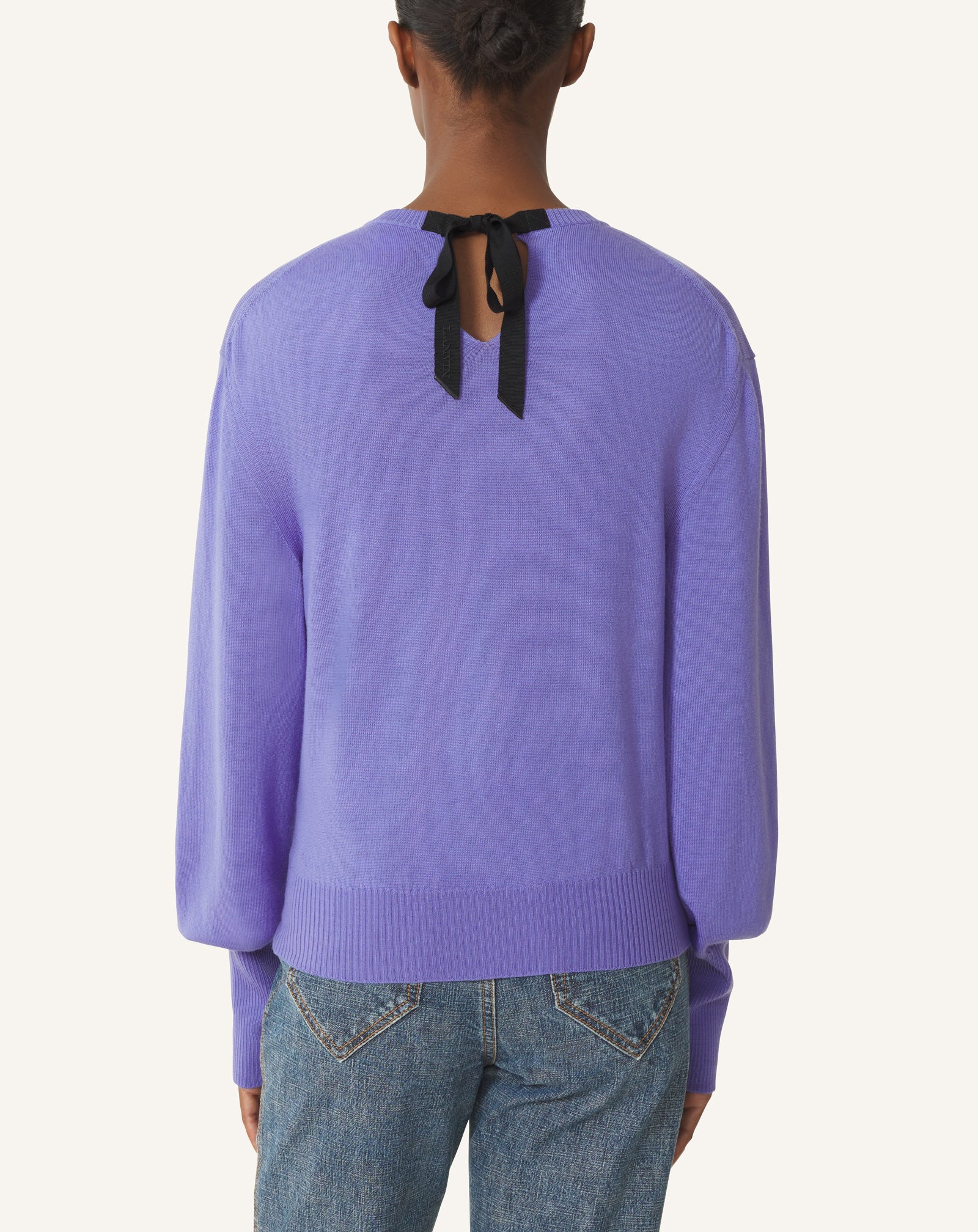 PULL DÉTAIL GROS GRAIN EN MÉRINOS