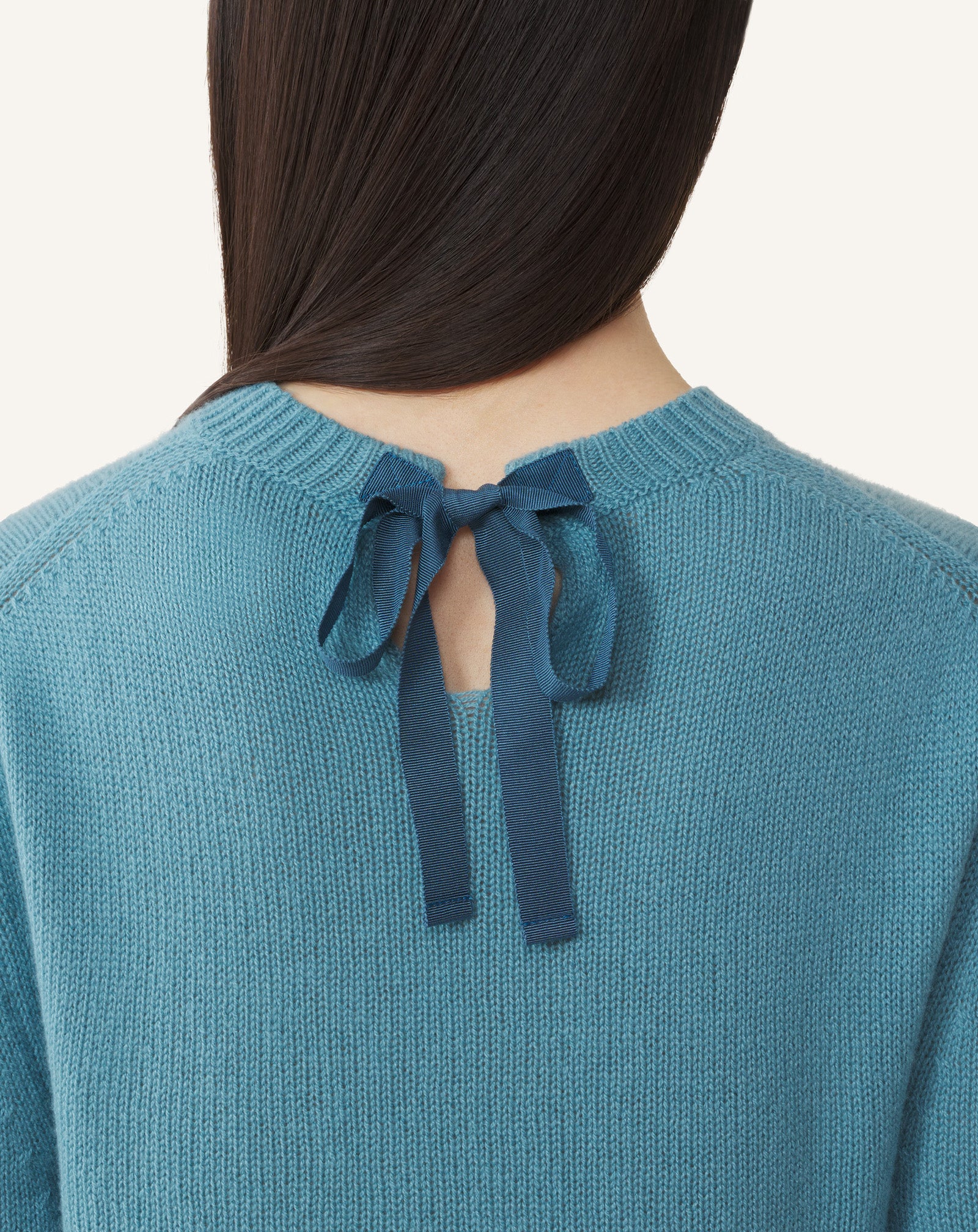 PULL DÉTAIL GROS GRAIN EN CACHEMIRE