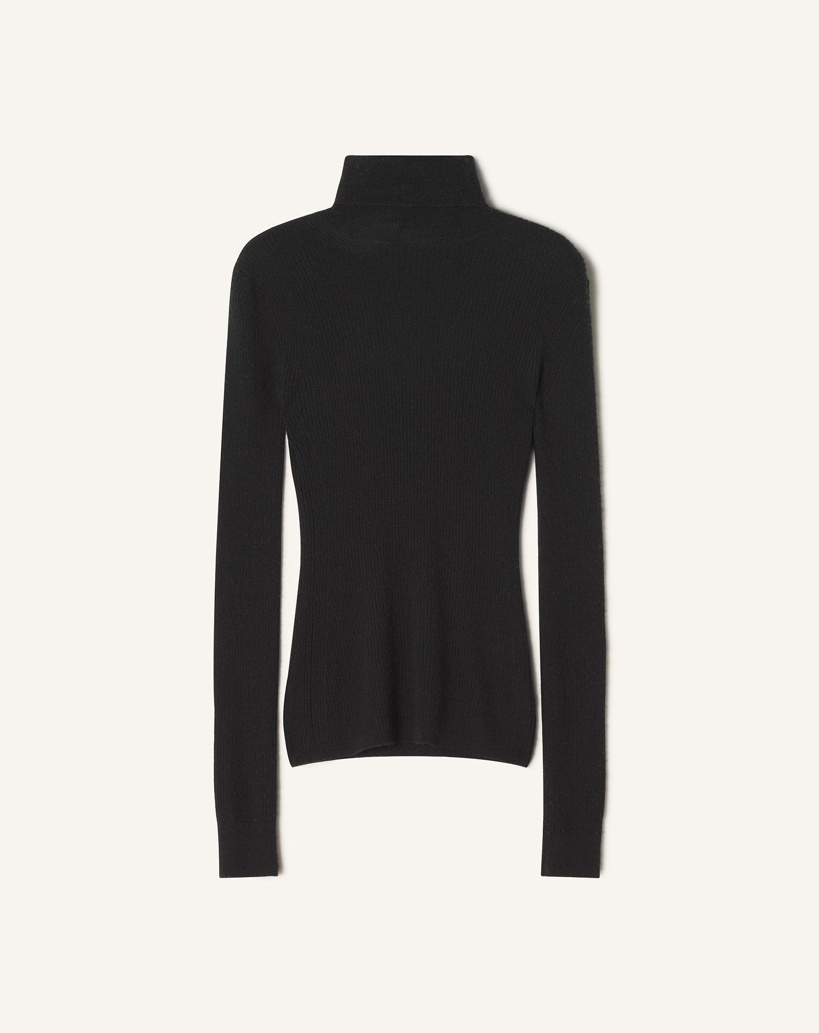 PULL À COL ROULÉ EN MÉRINOS ET SOIE