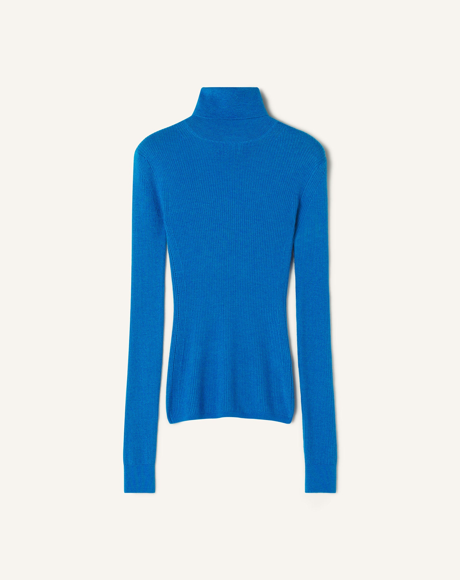 PULL À COL ROULÉ EN MÉRINOS ET SOIE