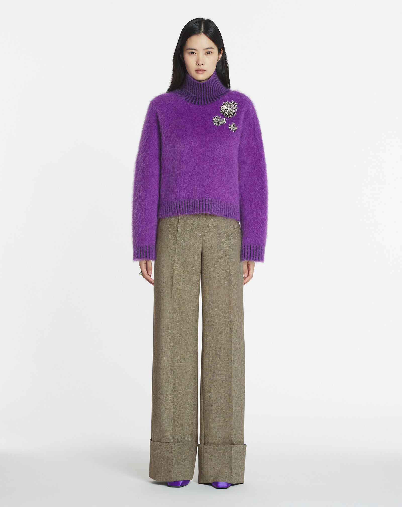 PULL EN MOHAIR BROSSÉ