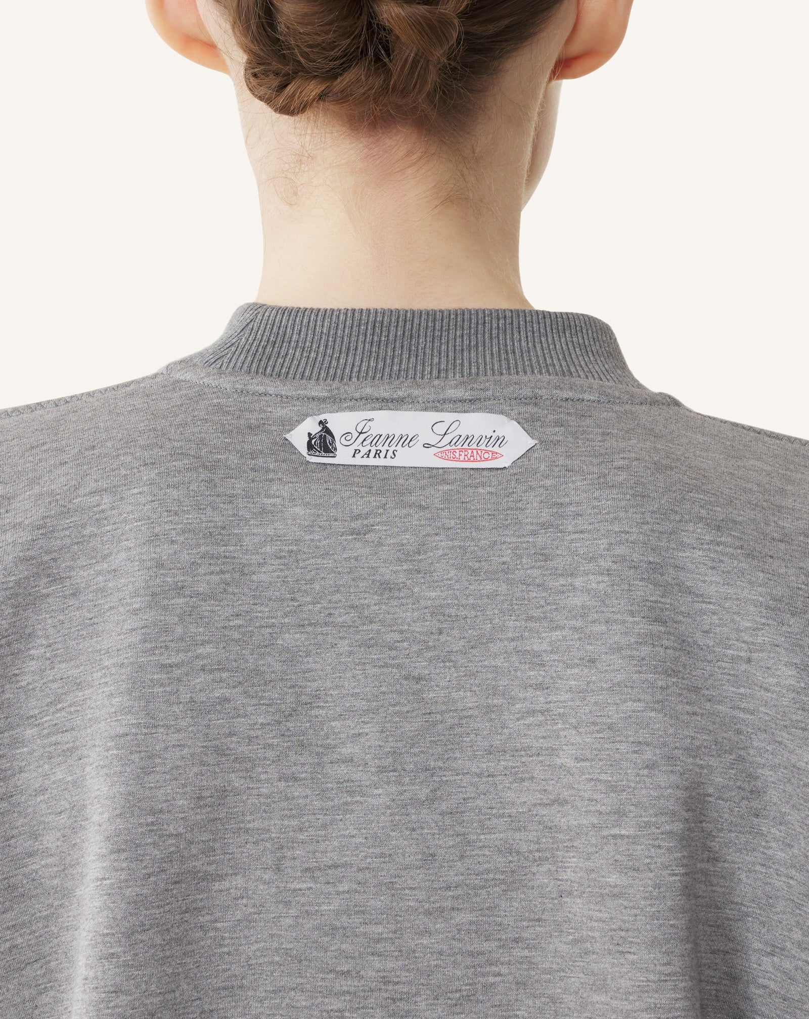 SWEATSHIRT CEINTURÉ EN JERSEY DOUBLE FACE GRIS