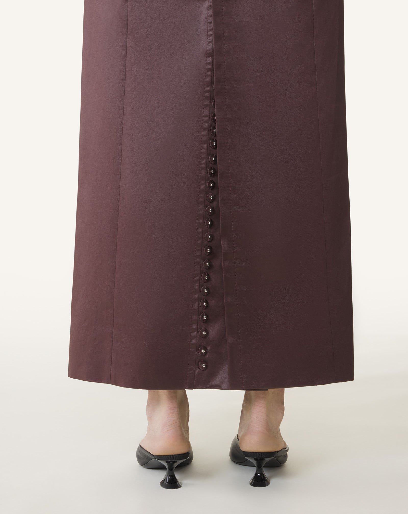 JUPE DROITE EN COTON ET VISCOSE
