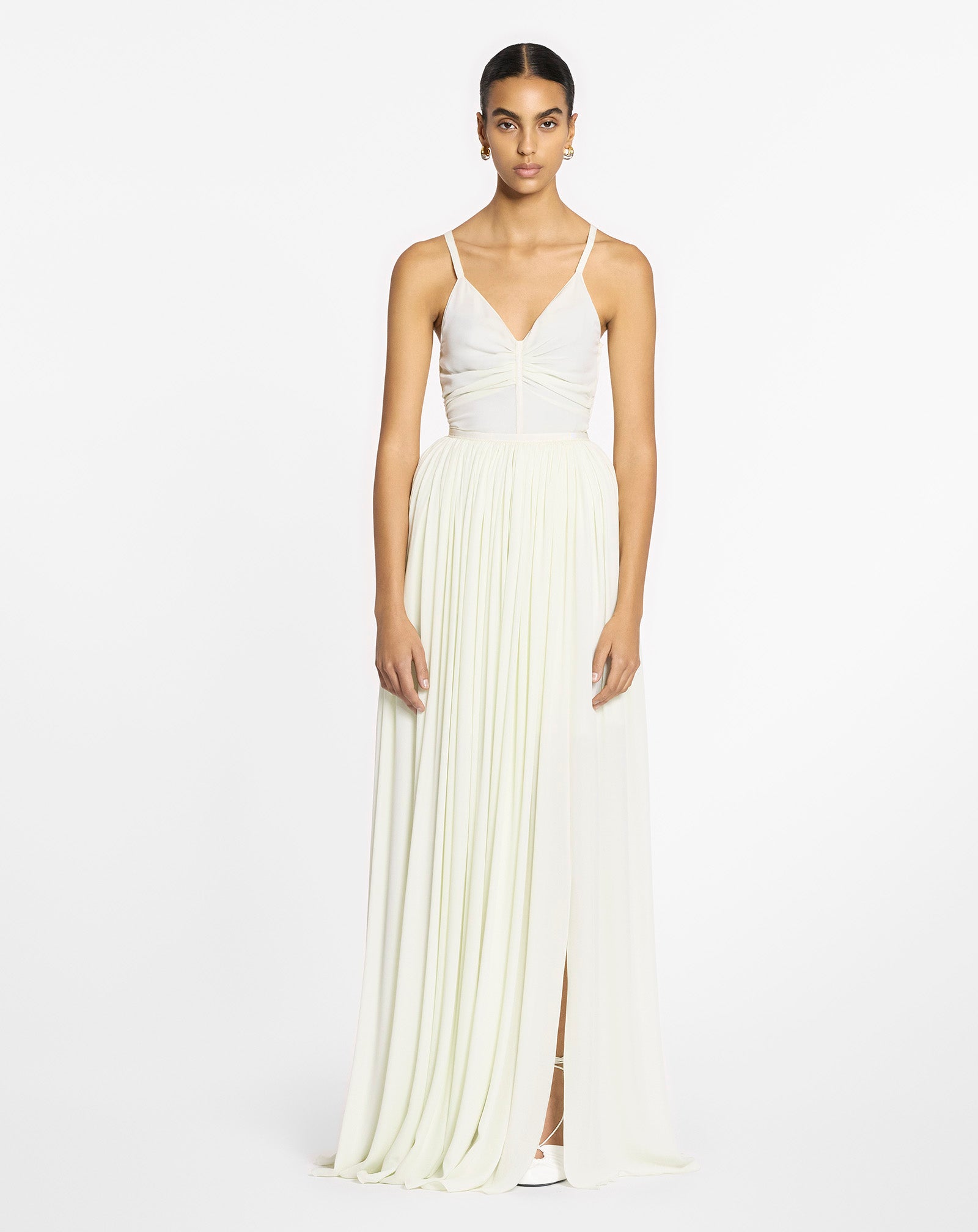 JUPE MAXI EN GEORGETTE DE SOIE