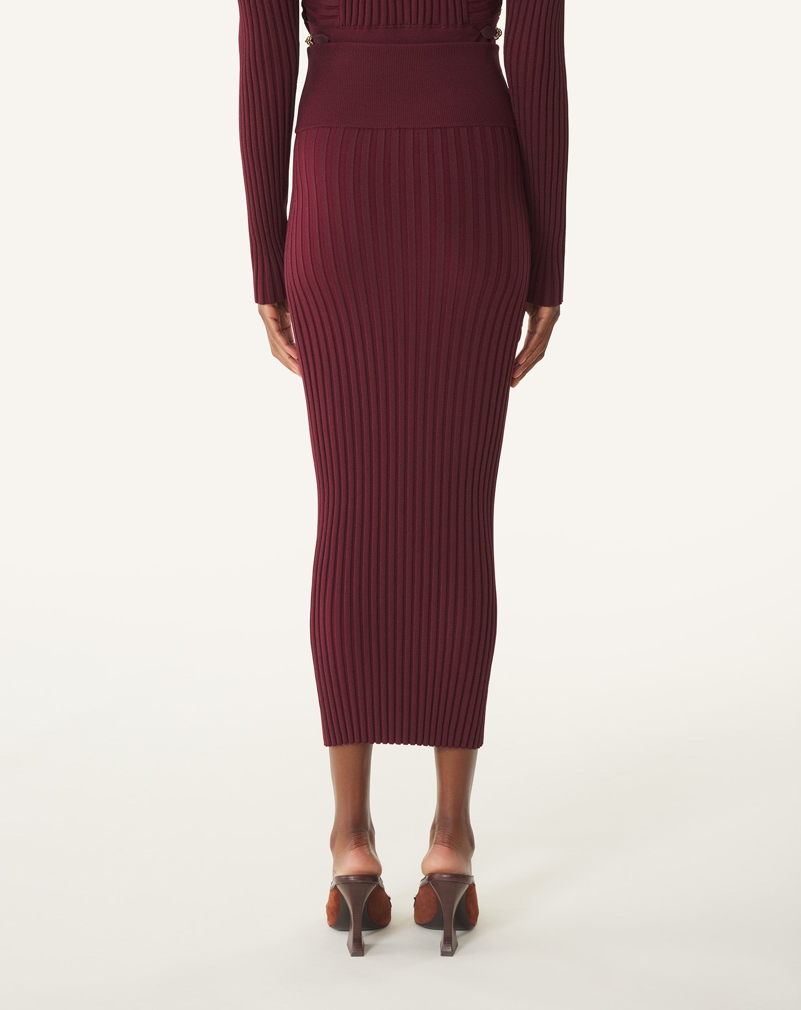 JUPE MIDI EN VISCOSE