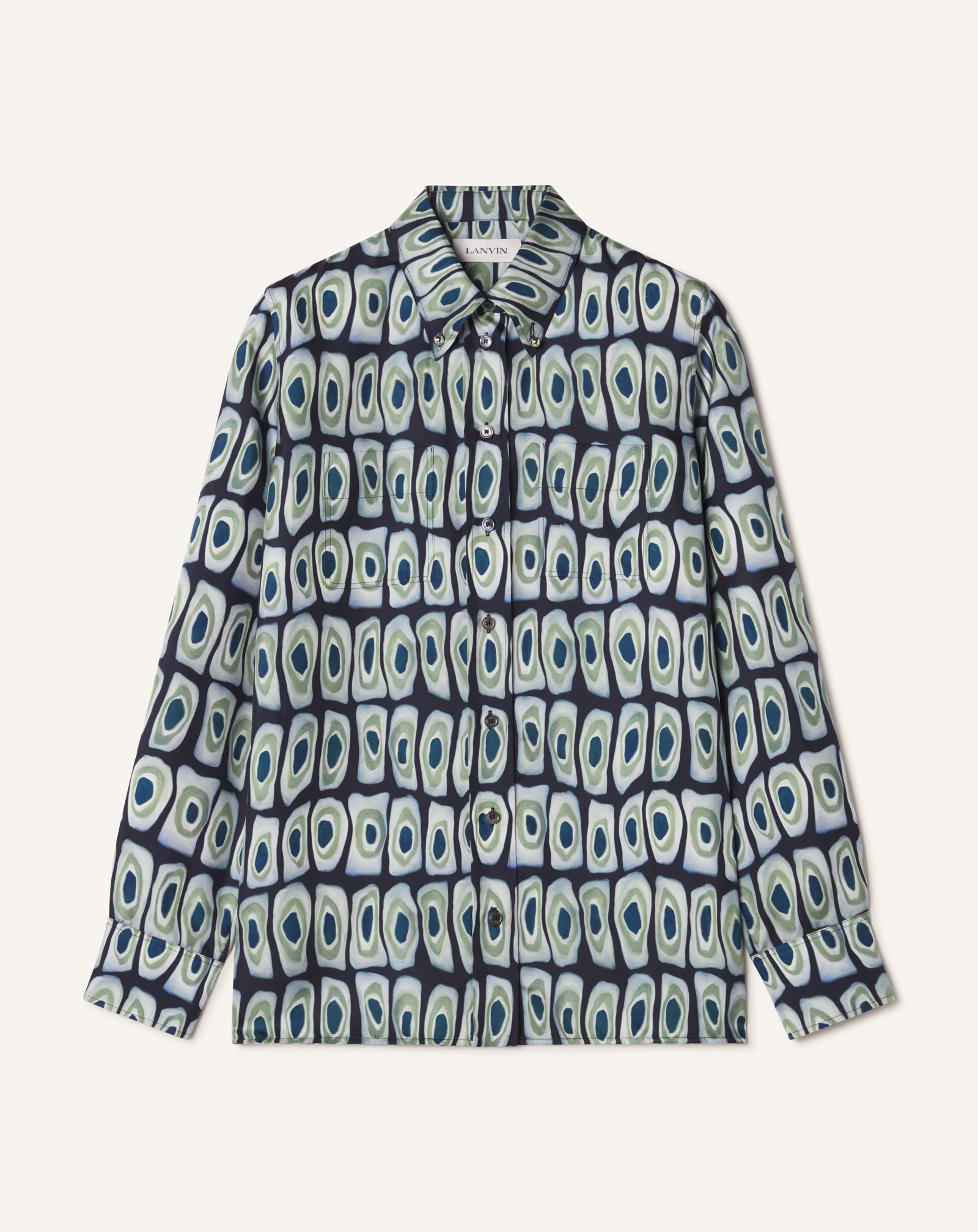 CHEMISE CLASSIQUE EN SOIE IMPRIMÉE