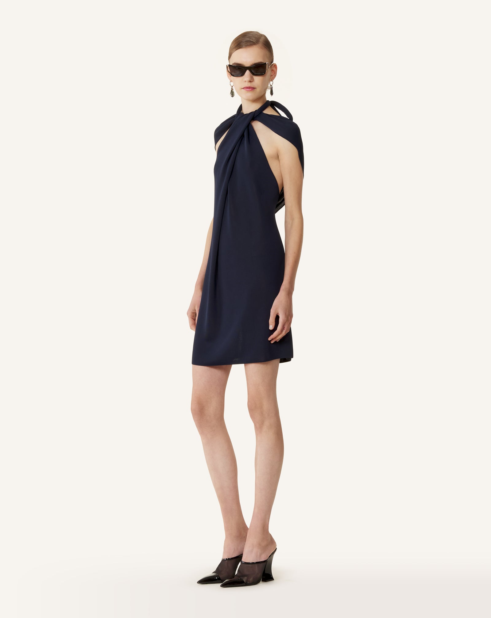HAUT COL NOUÉ EN VISCOSE