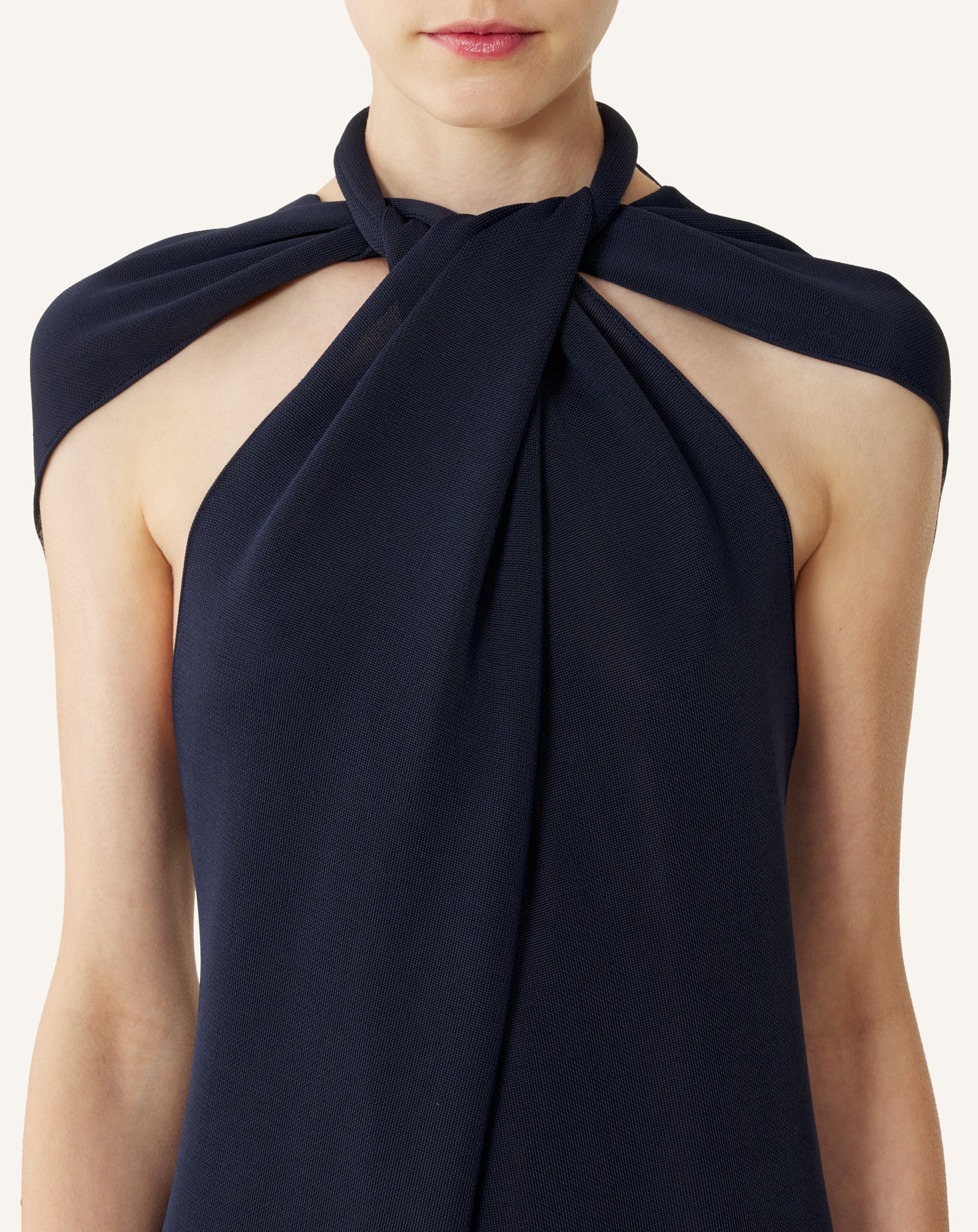 HAUT COL NOUÉ EN VISCOSE