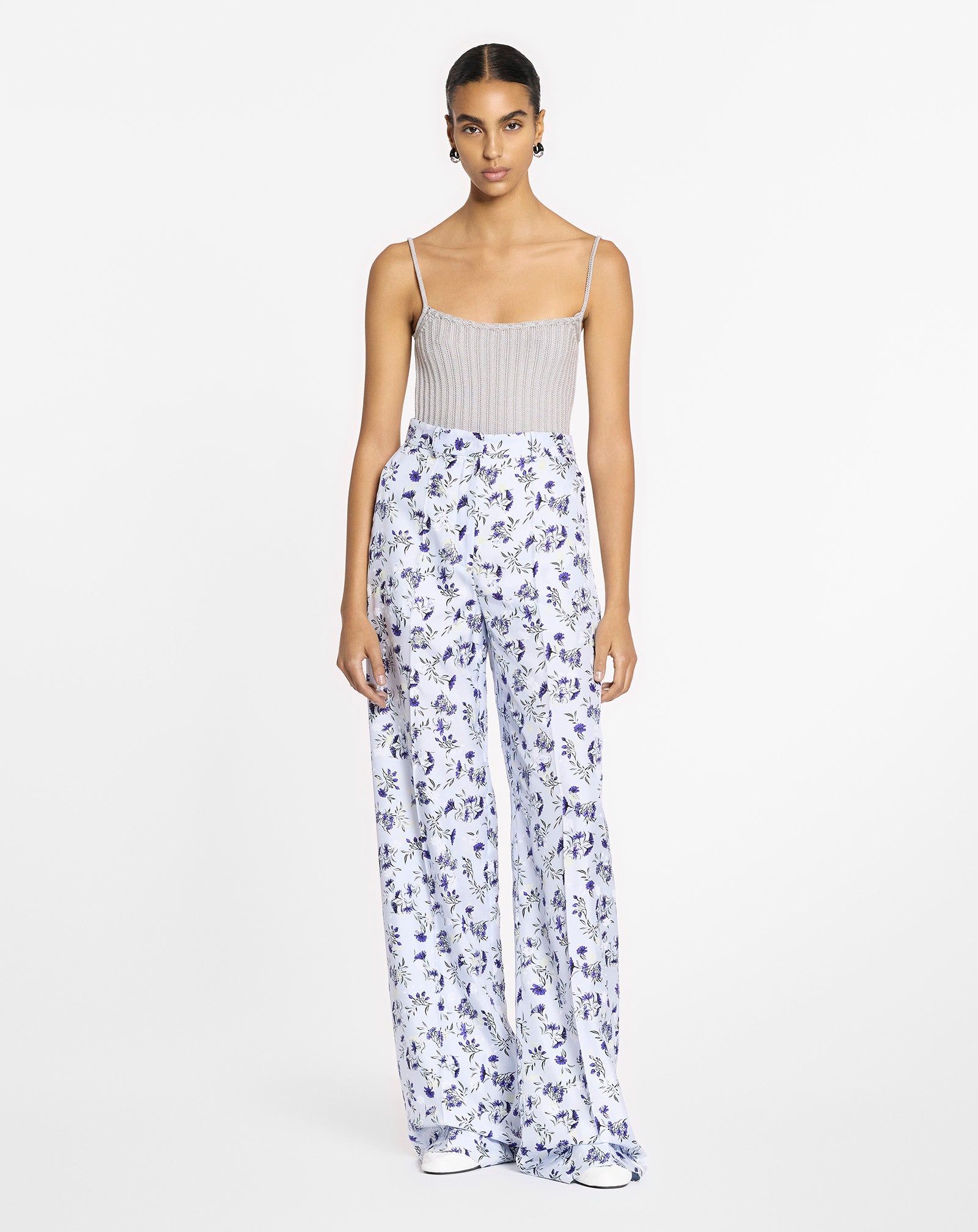 PANTALON LARGE IMPRIMÉ EN SOIE