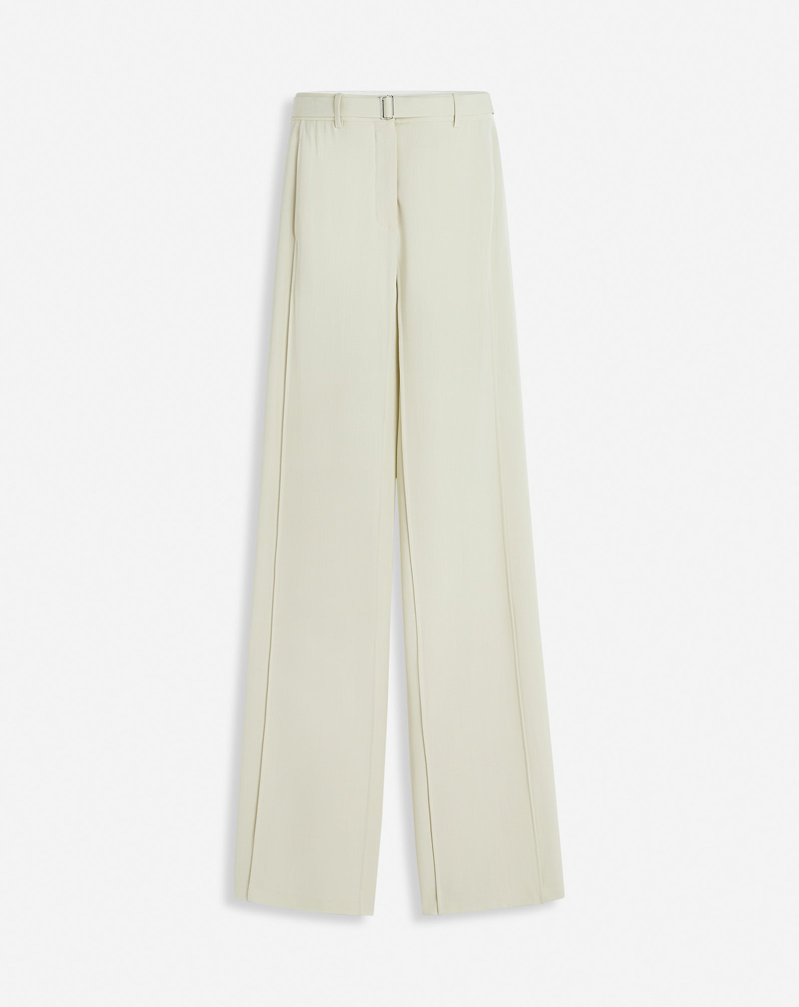 PANTALON AJUSTÉ EN LAINE MÉLANGÉE